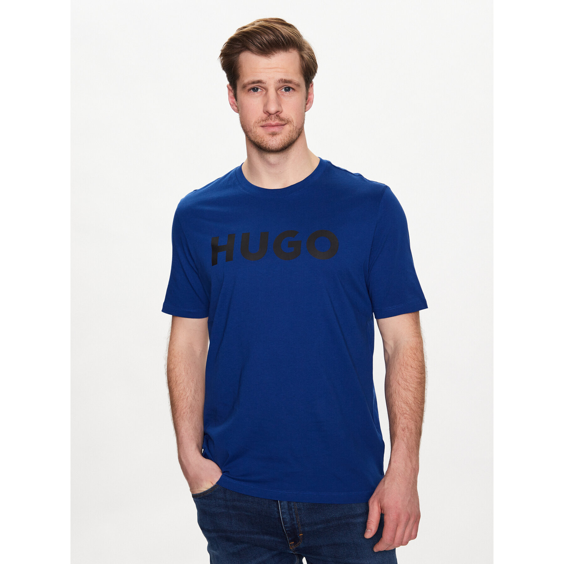 Hugo T-Shirt 50467556 Modrá Regular Fit - Pepit.cz