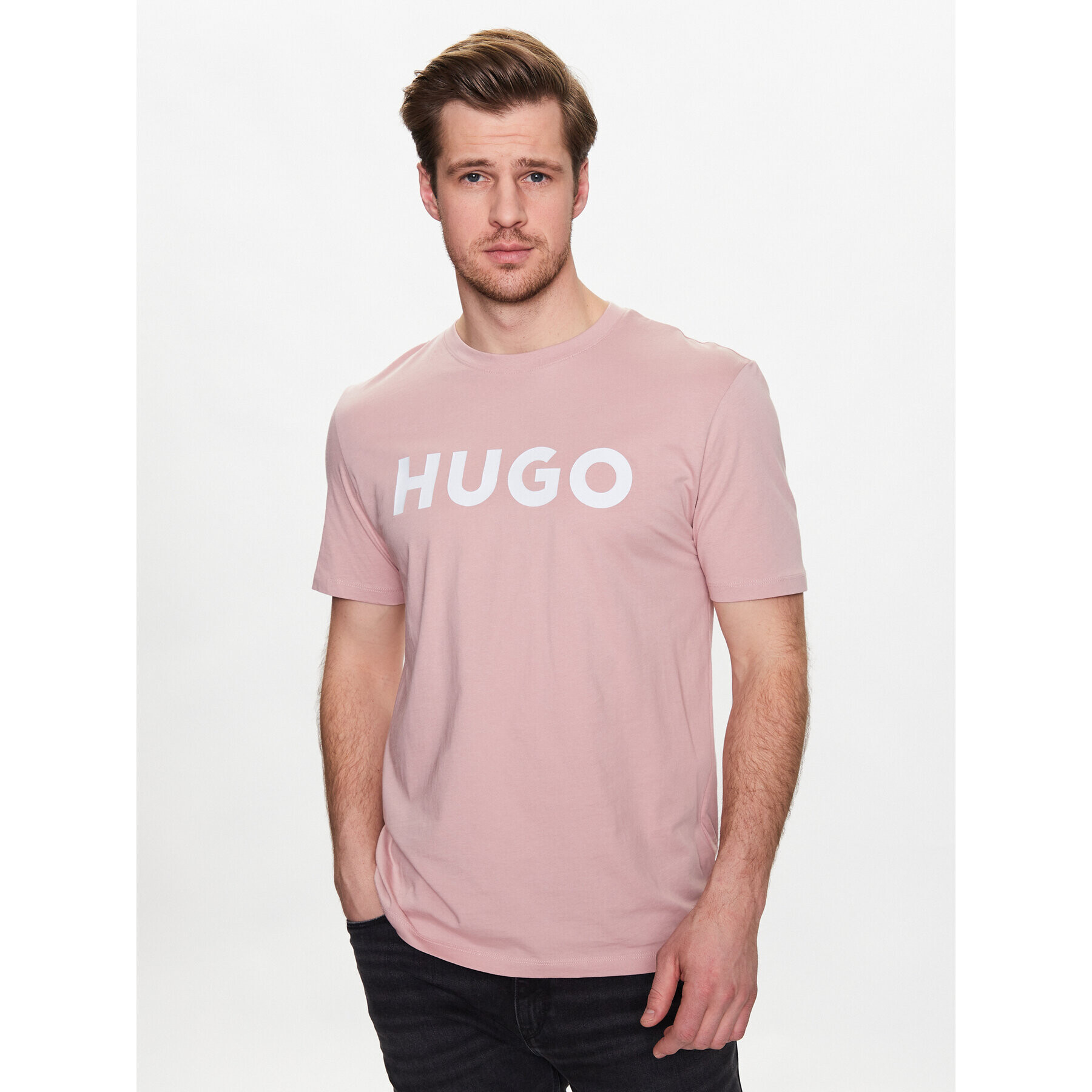 Hugo T-Shirt 50467556 Růžová Regular Fit - Pepit.cz