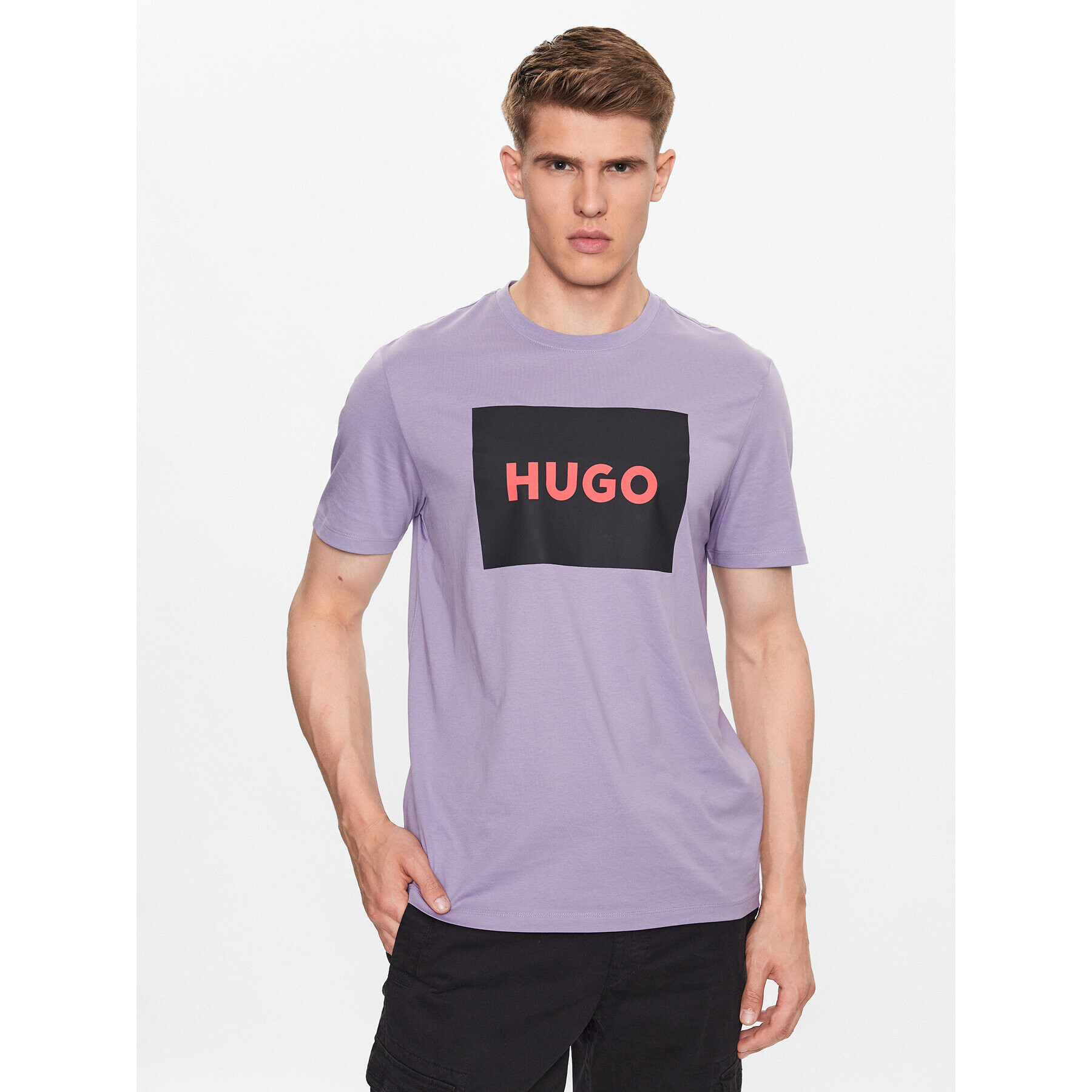 Hugo T-Shirt 50467952 Fialová Regular Fit - Pepit.cz