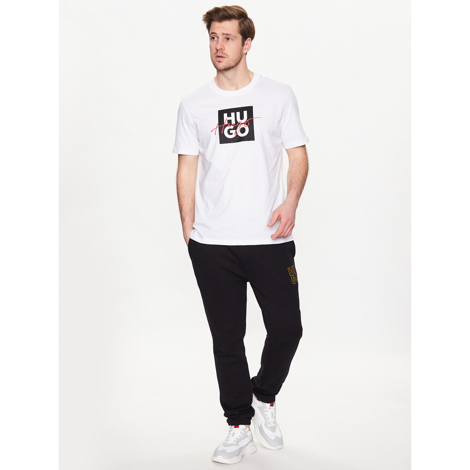 Hugo T-Shirt 50484217 Bílá Regular Fit - Pepit.cz