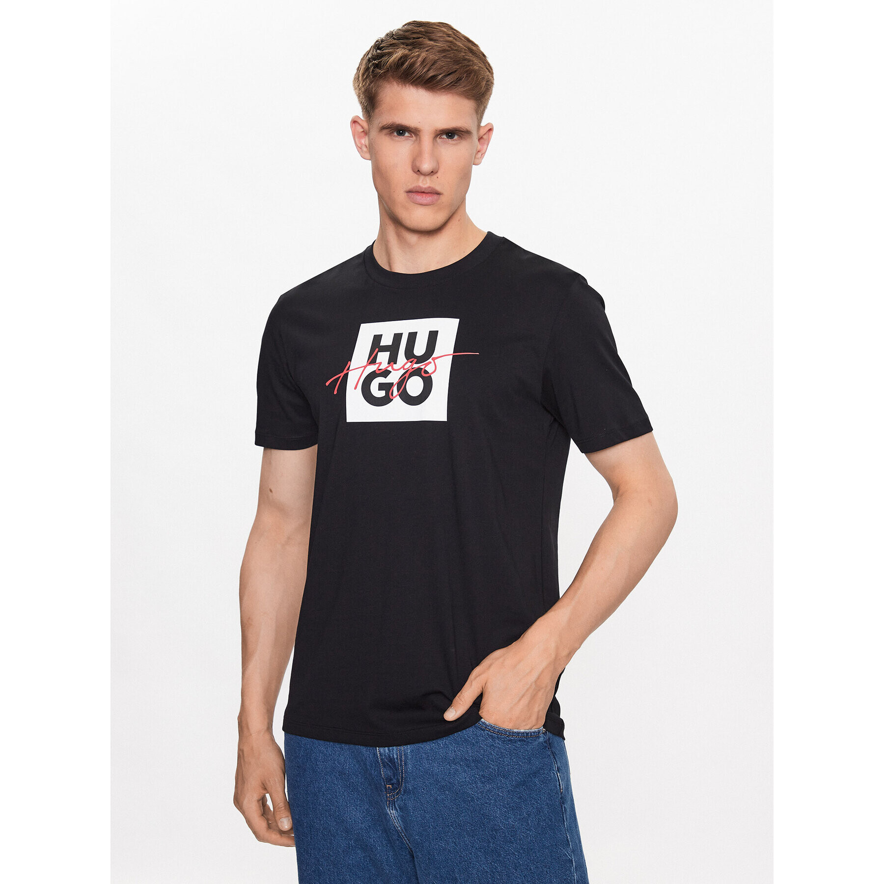 Hugo T-Shirt 50484217 Černá Regular Fit - Pepit.cz