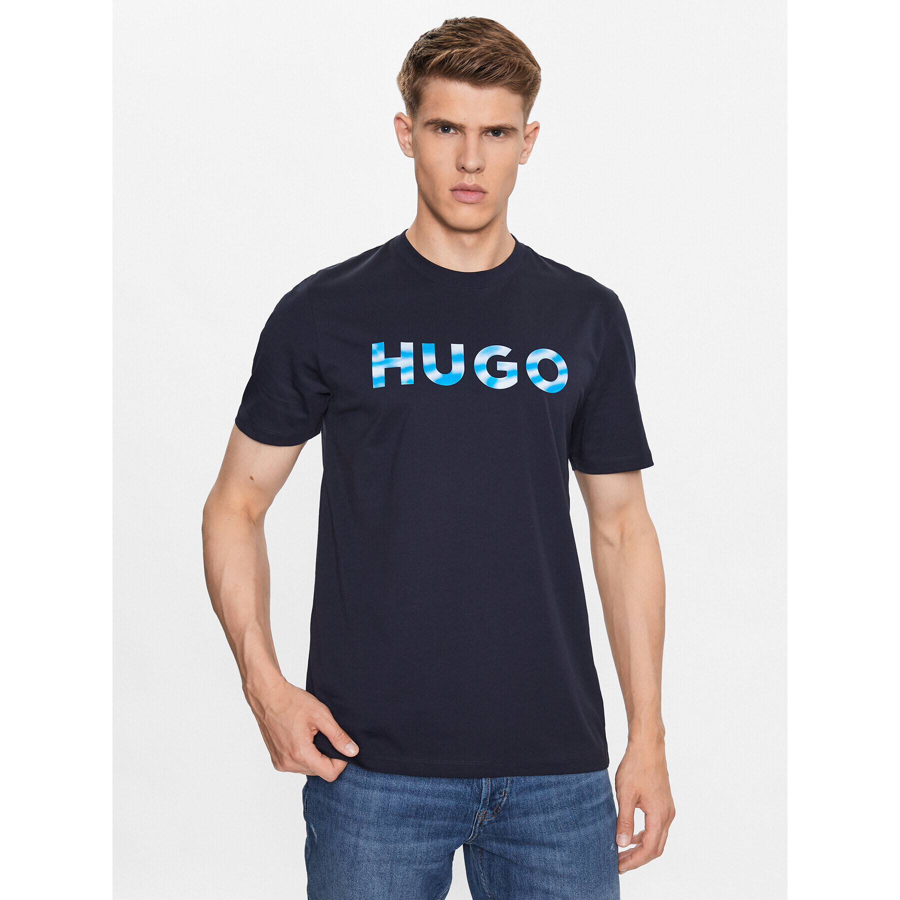 Hugo T-Shirt 50489662 Tmavomodrá Regular Fit - Pepit.cz