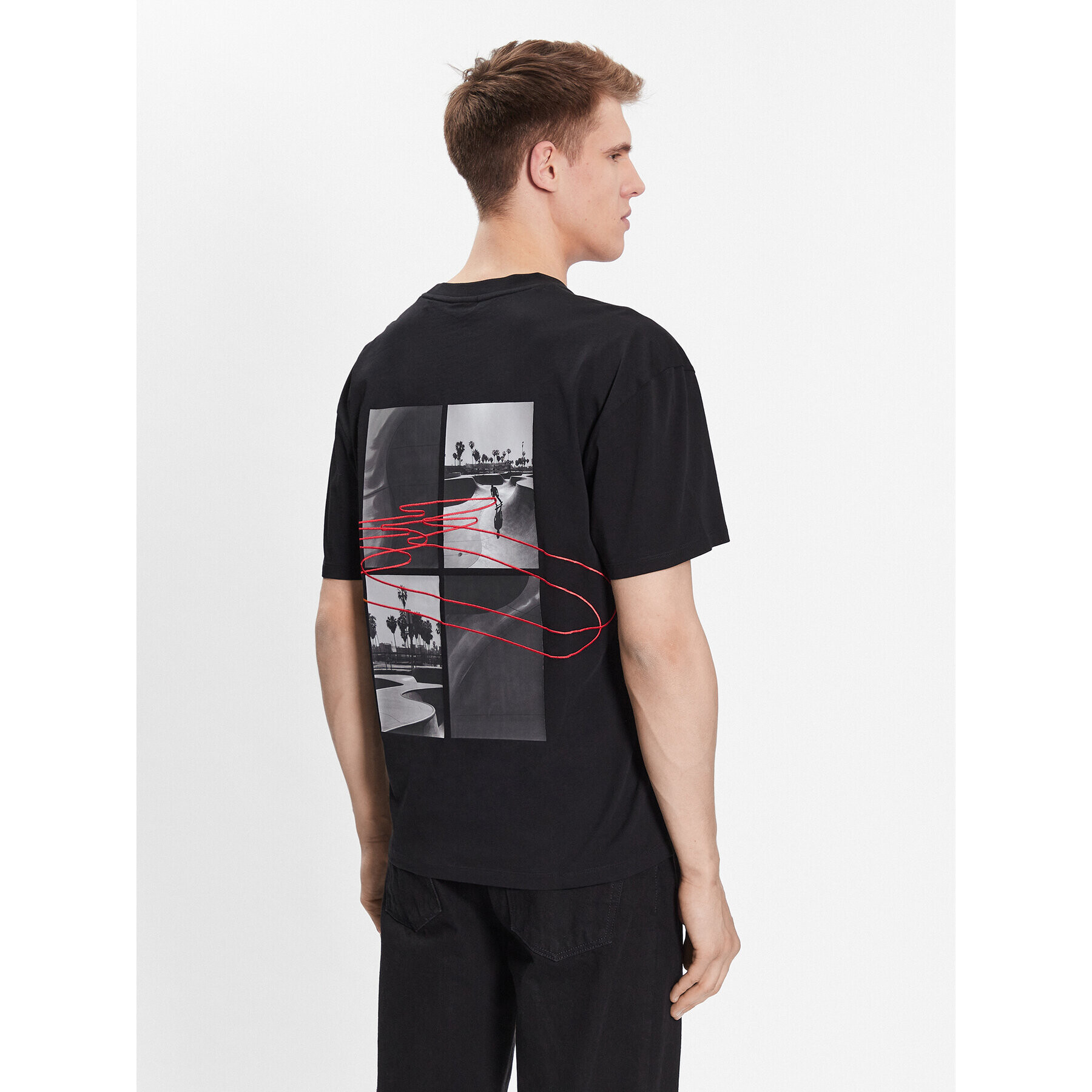 Hugo T-Shirt 50491813 Černá Oversize - Pepit.cz