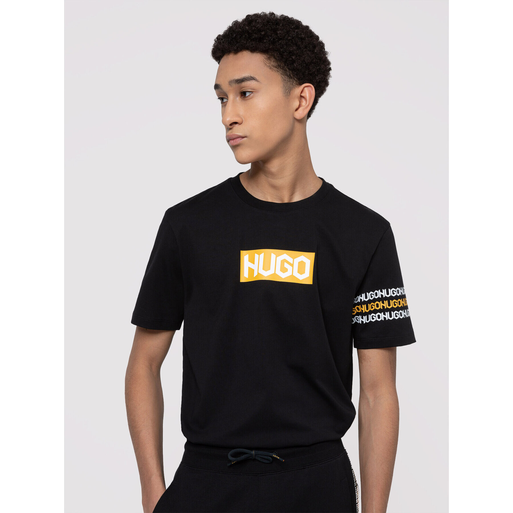 Hugo T-Shirt Dake 50448862 Černá Regular Fit - Pepit.cz