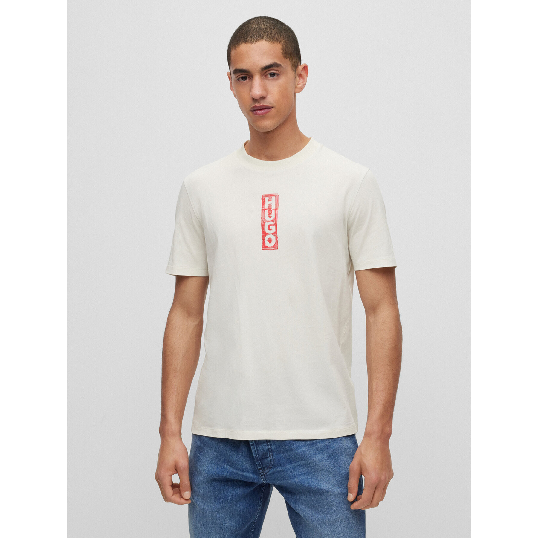 Hugo T-Shirt Dalbula 50494150 Zelená Regular Fit - Pepit.cz