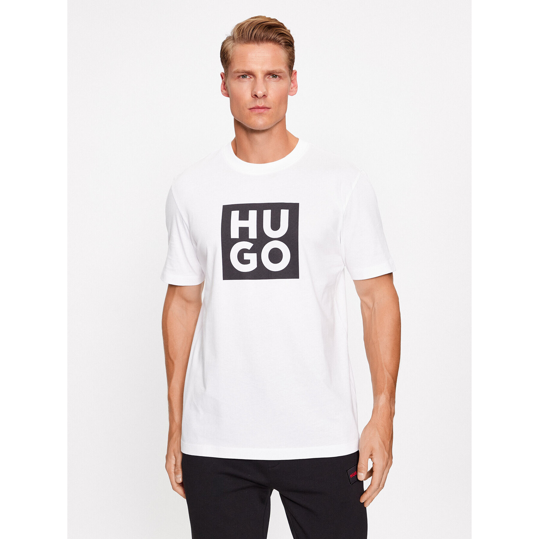 Hugo T-Shirt Daltor 50473891 Bílá Regular Fit - Pepit.cz