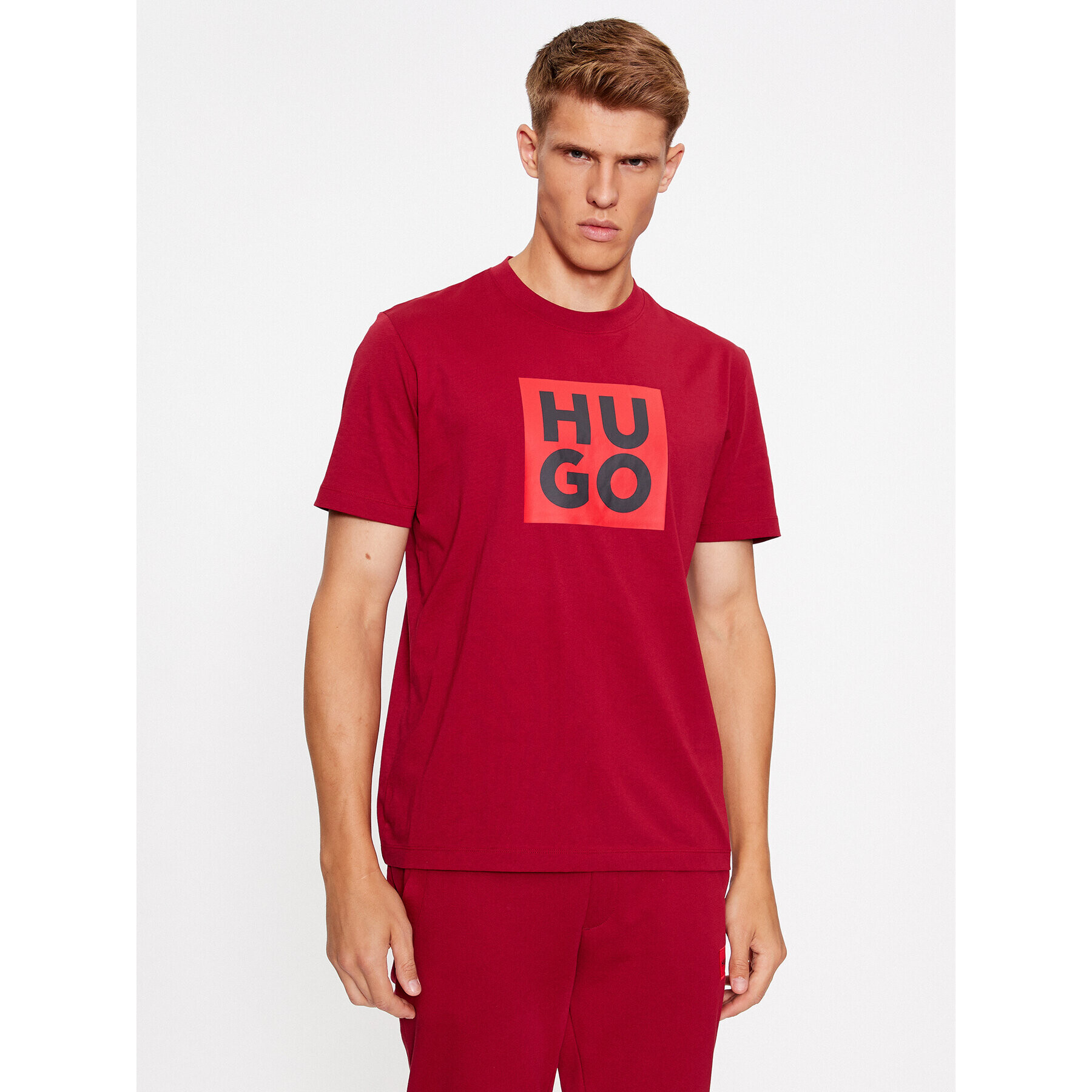 Hugo T-Shirt Daltor 50473891 Červená Regular Fit - Pepit.cz