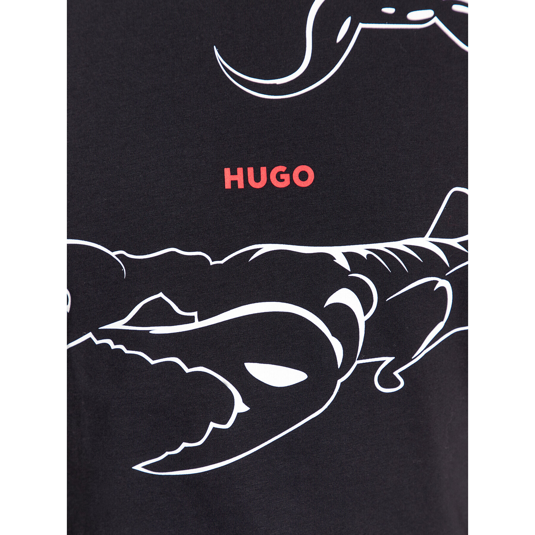 Hugo T-Shirt Darpione 50498196 Černá Regular Fit - Pepit.cz