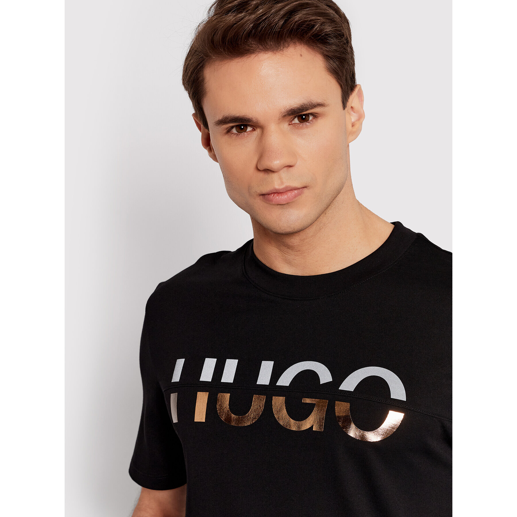 Hugo T-Shirt Denghis 50466496 Černá Regular Fit - Pepit.cz