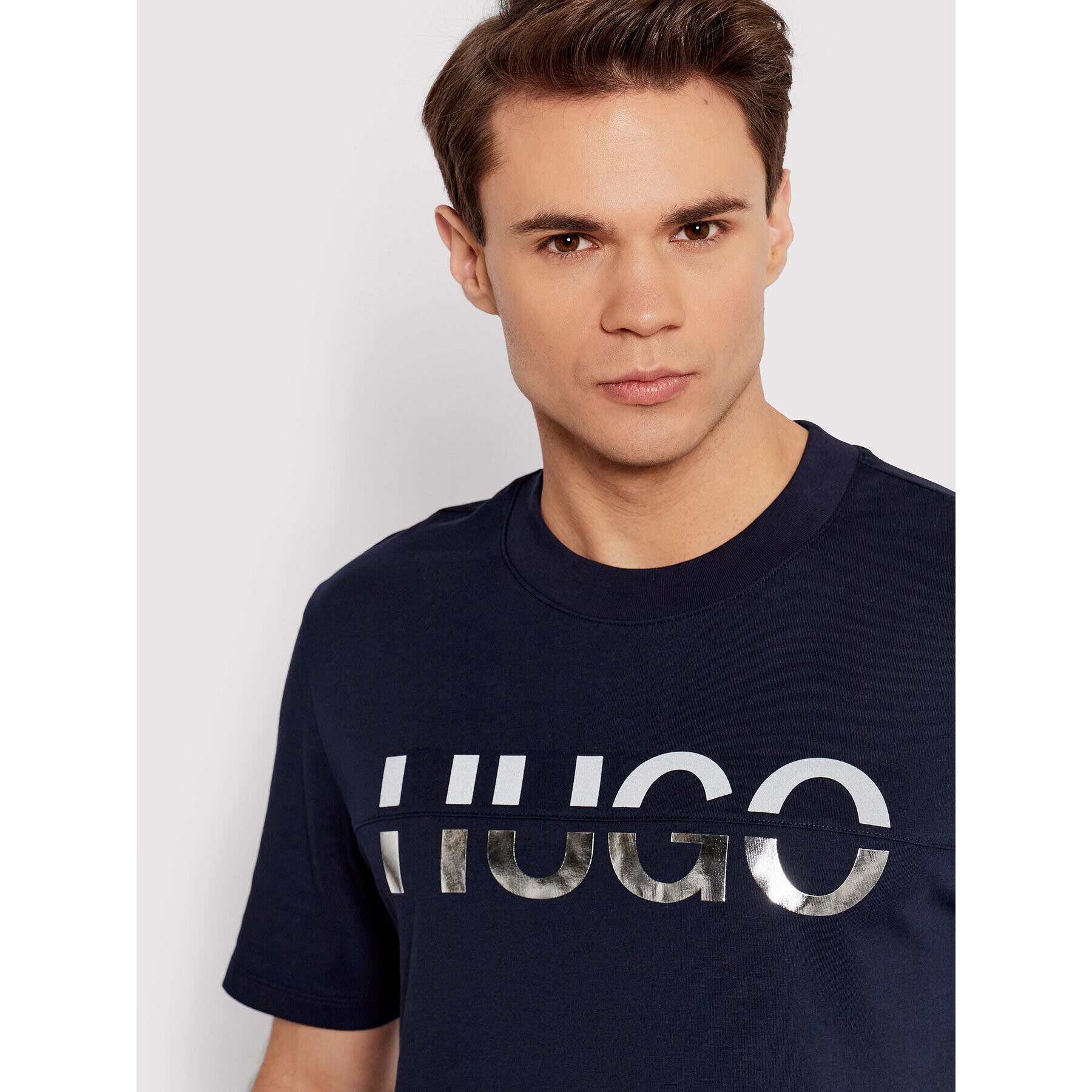 Hugo T-Shirt Denghis 50466496 Tmavomodrá Regular Fit - Pepit.cz