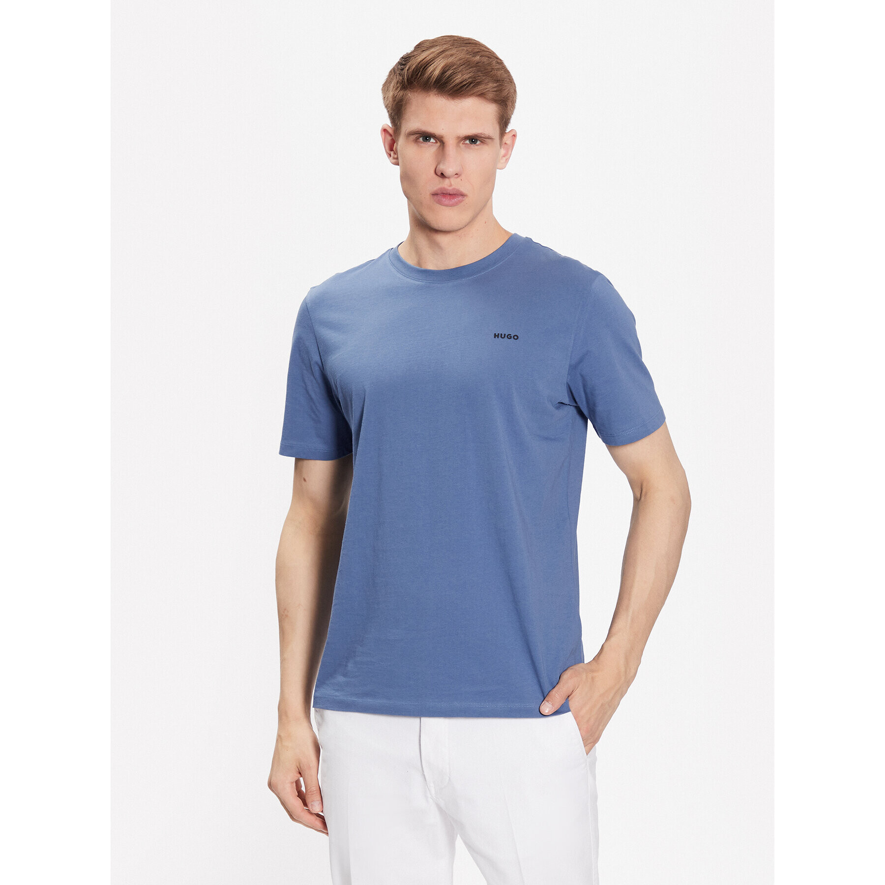 Hugo T-Shirt Dero222 50466158 Modrá Regular Fit - Pepit.cz