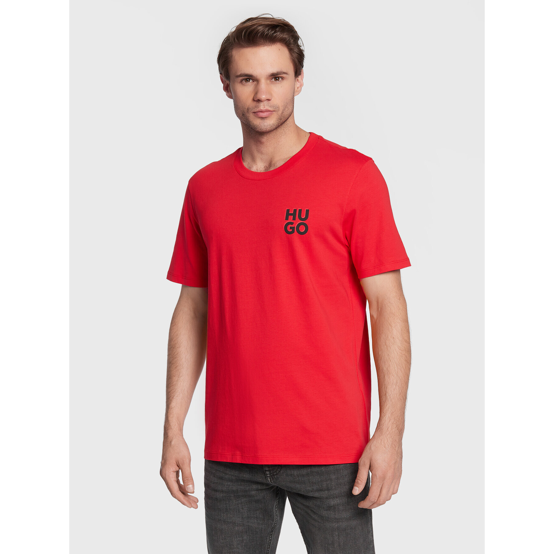 Hugo T-Shirt Dimento 50477006 Červená Regular Fit - Pepit.cz