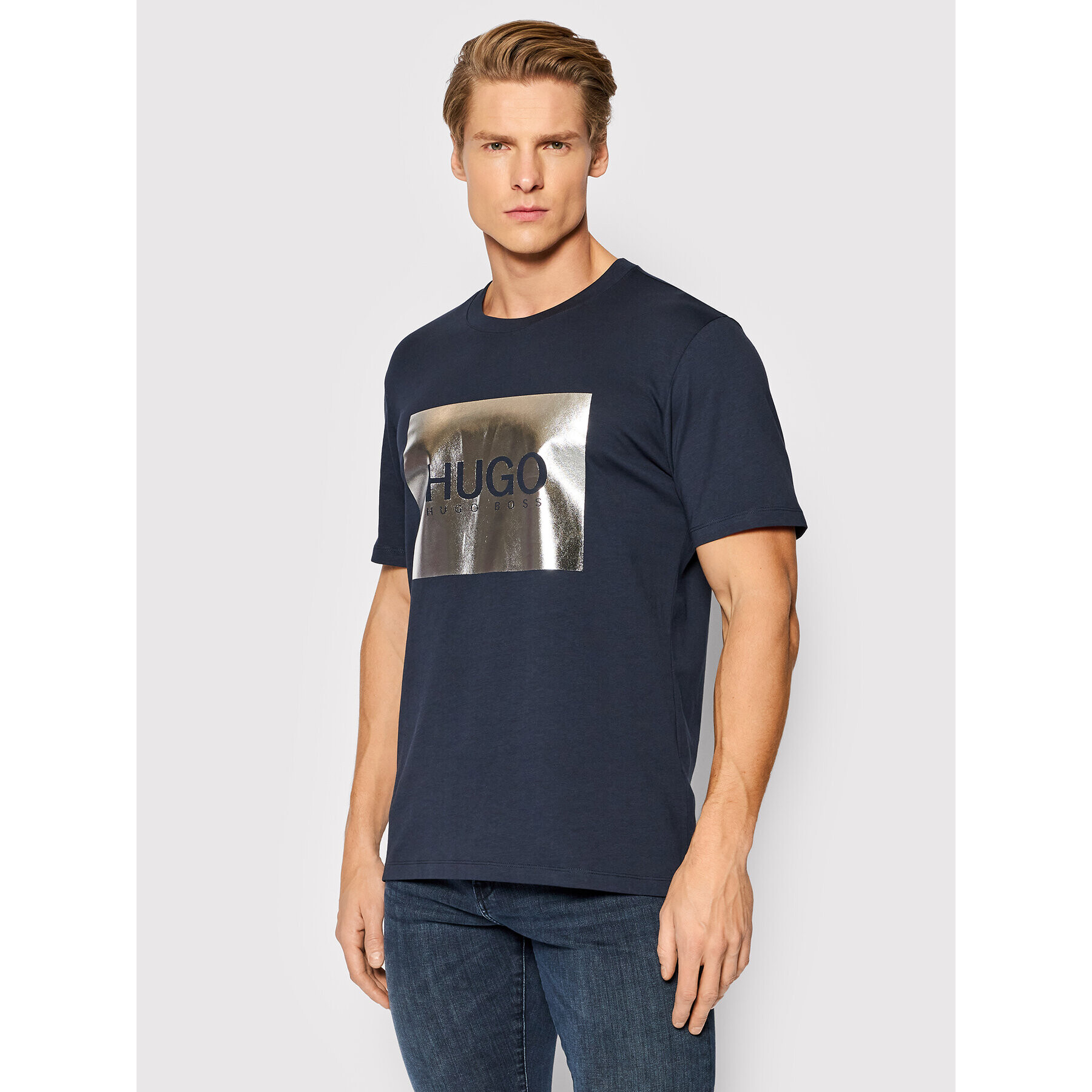 Hugo T-Shirt Dolive_M 50463233 Tmavomodrá Regular Fit - Pepit.cz