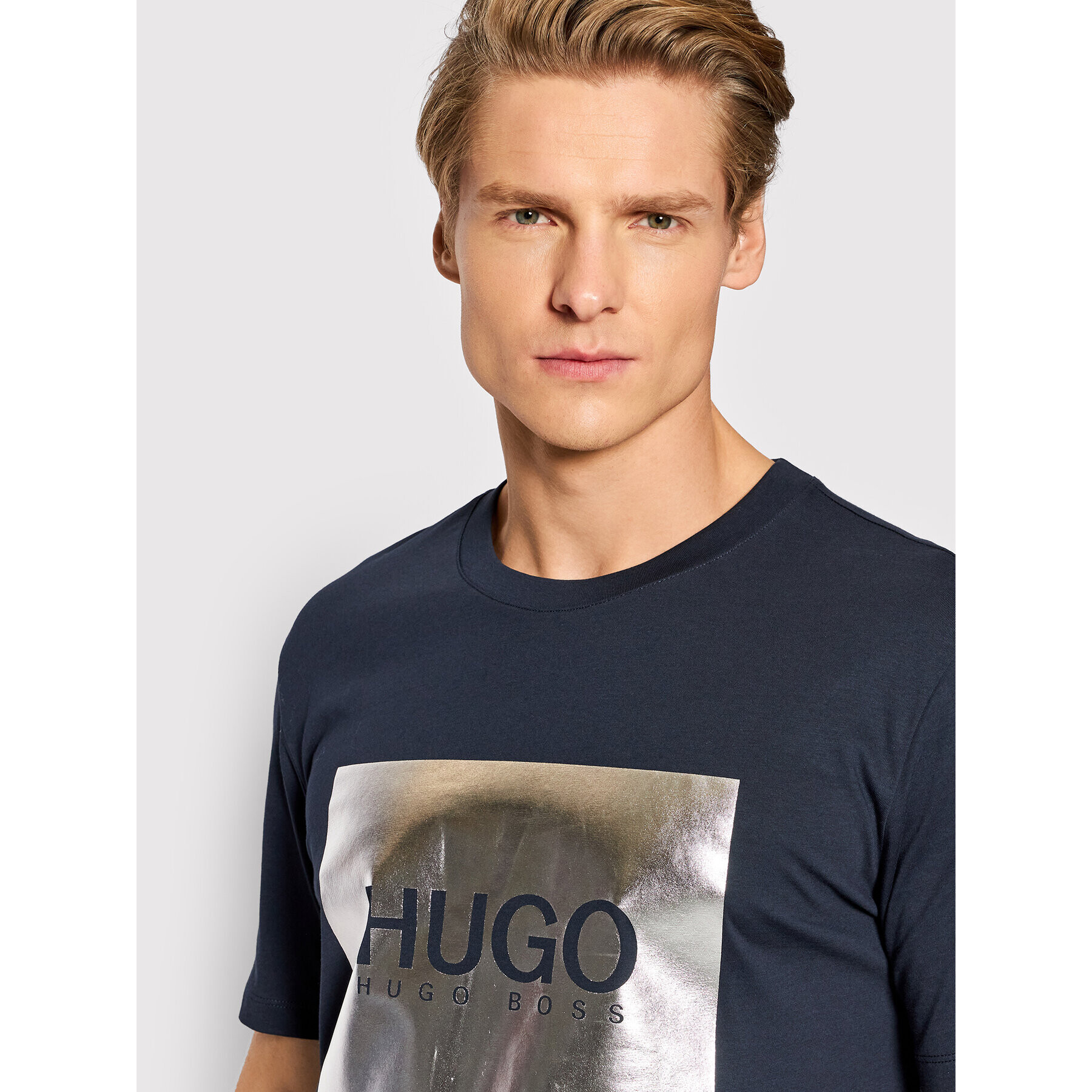 Hugo T-Shirt Dolive_M 50463233 Tmavomodrá Regular Fit - Pepit.cz