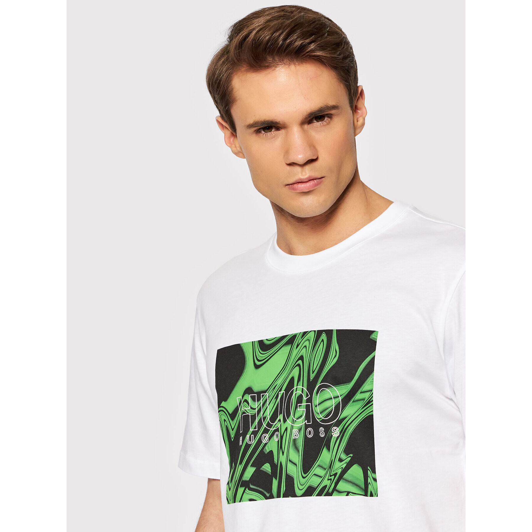 Hugo T-Shirt Dolive_U221 50463213 Bílá Regular Fit - Pepit.cz