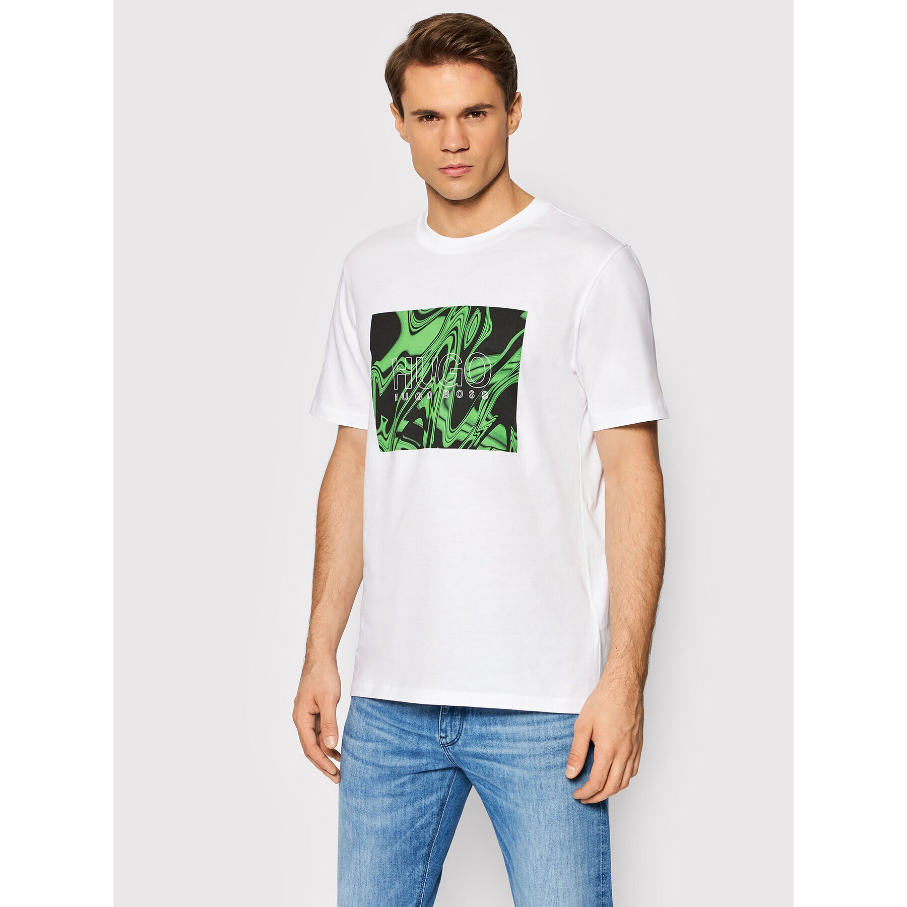 Hugo T-Shirt Dolive_U221 50463213 Bílá Regular Fit - Pepit.cz