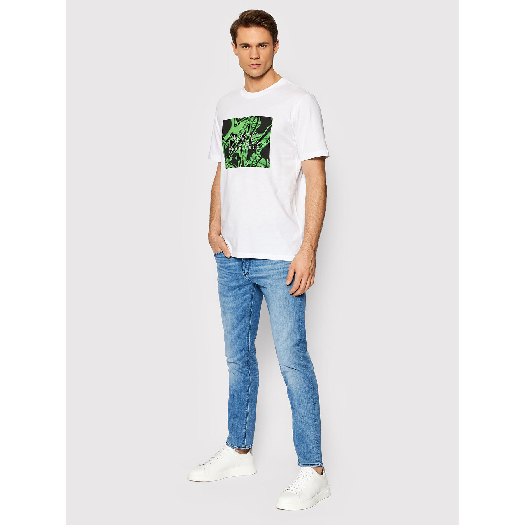 Hugo T-Shirt Dolive_U221 50463213 Bílá Regular Fit - Pepit.cz