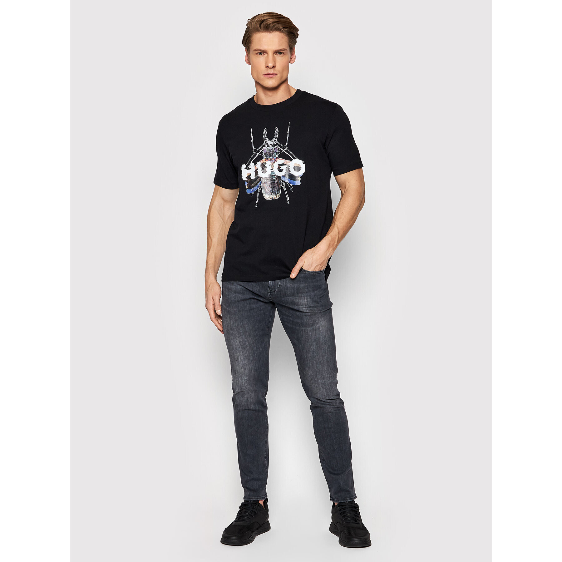 Hugo T-Shirt Dugy 50465339 Černá Regular Fit - Pepit.cz