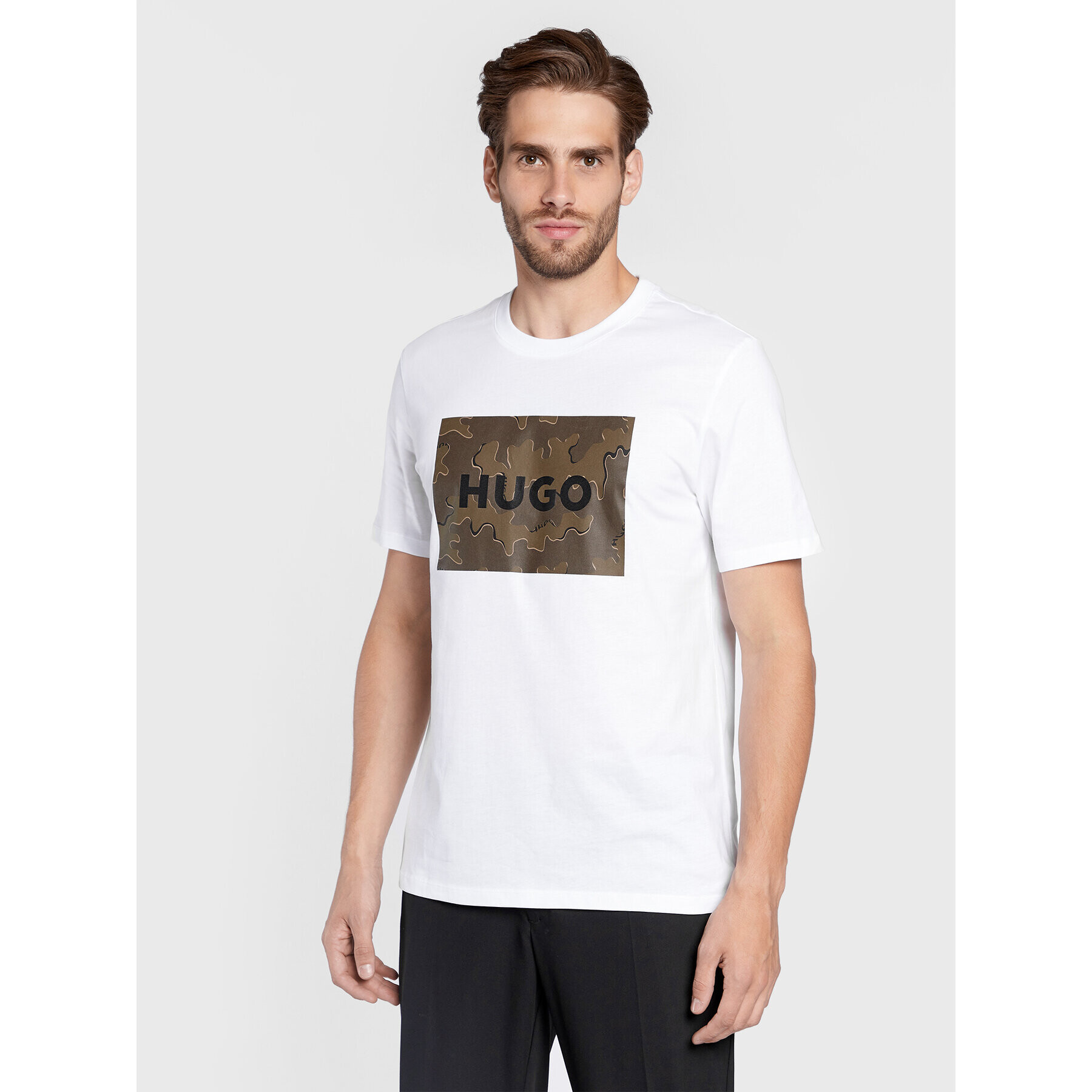 Hugo T-Shirt Dulive_U224 50477005 Bílá Regular Fit - Pepit.cz