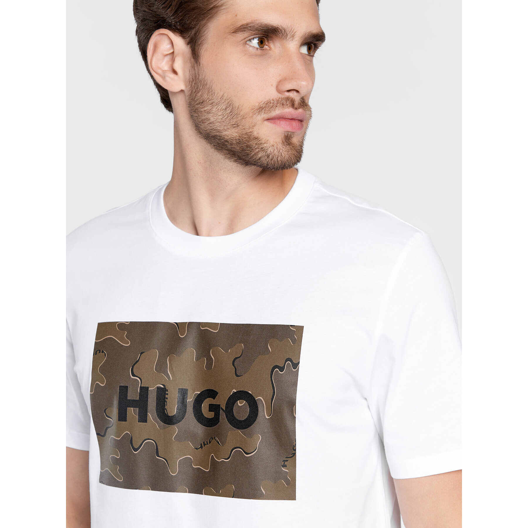 Hugo T-Shirt Dulive_U224 50477005 Bílá Regular Fit - Pepit.cz