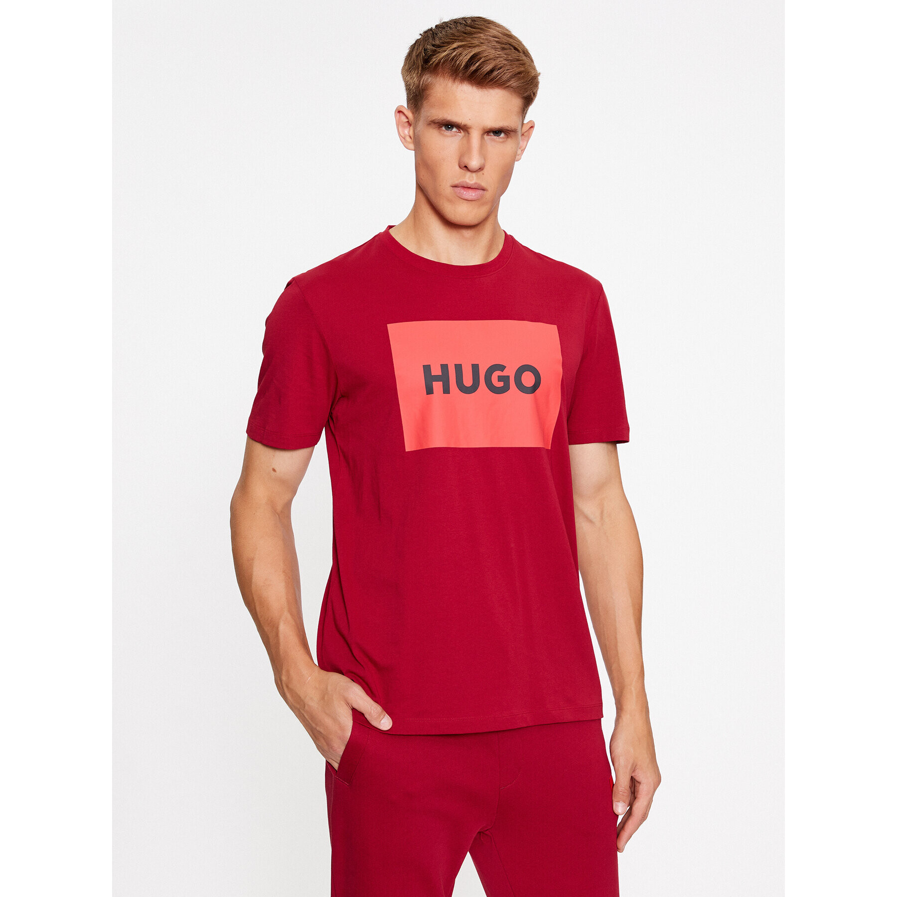 Hugo T-Shirt Dulive222 50467952 Béžová Regular Fit - Pepit.cz