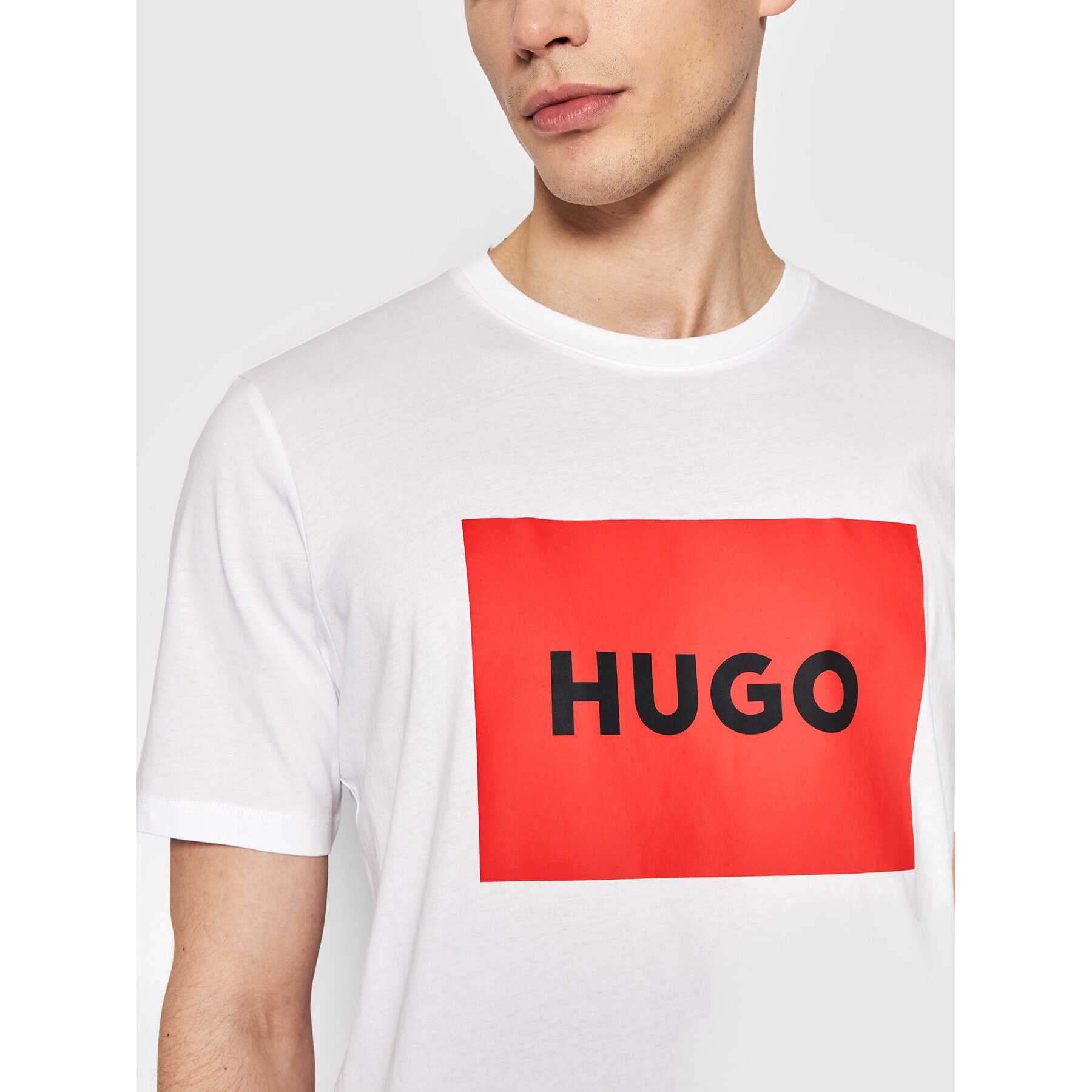 Hugo T-Shirt Dulive222 50467952 Bílá Regular Fit - Pepit.cz