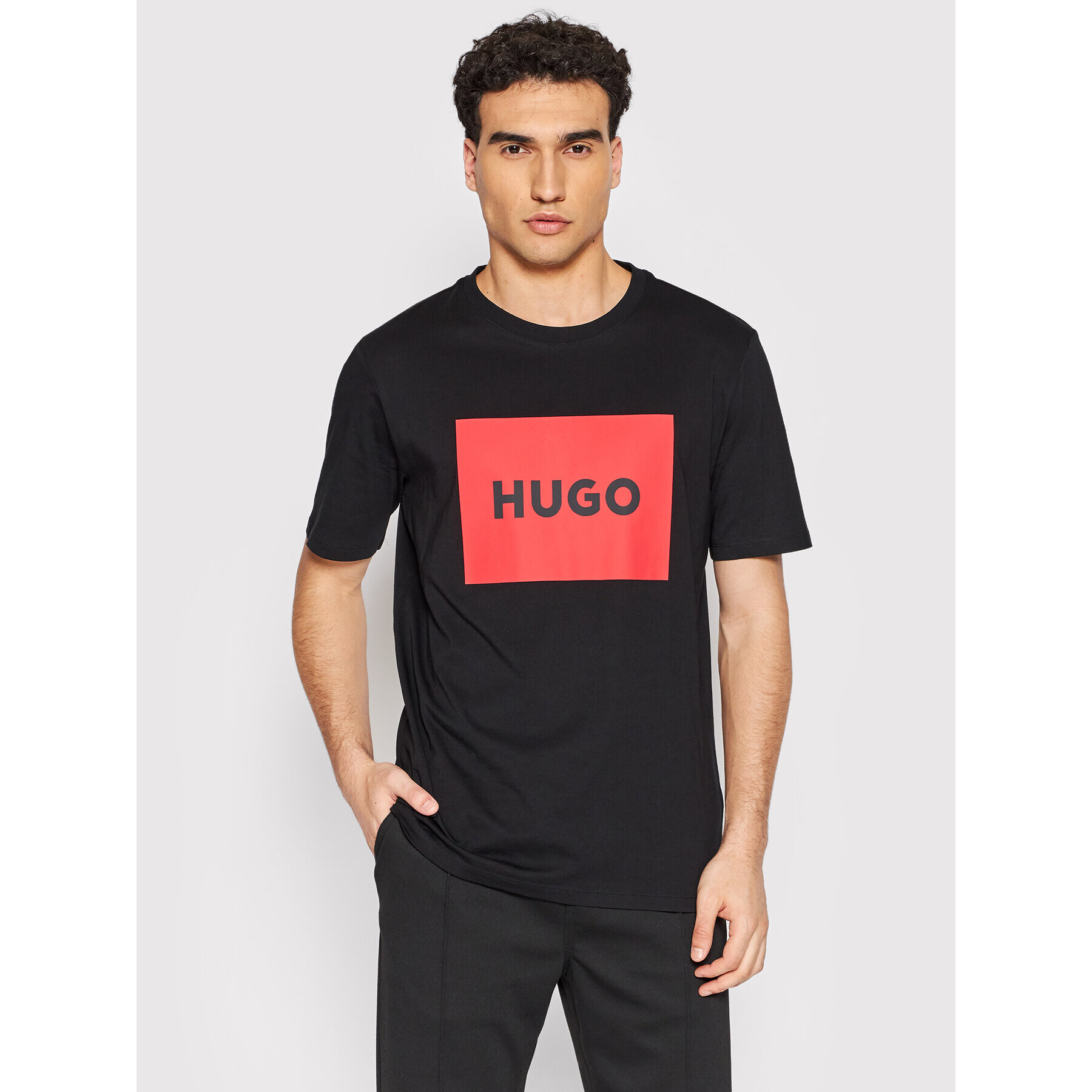 Hugo T-Shirt Dulive222 50467952 Černá Regular Fit - Pepit.cz