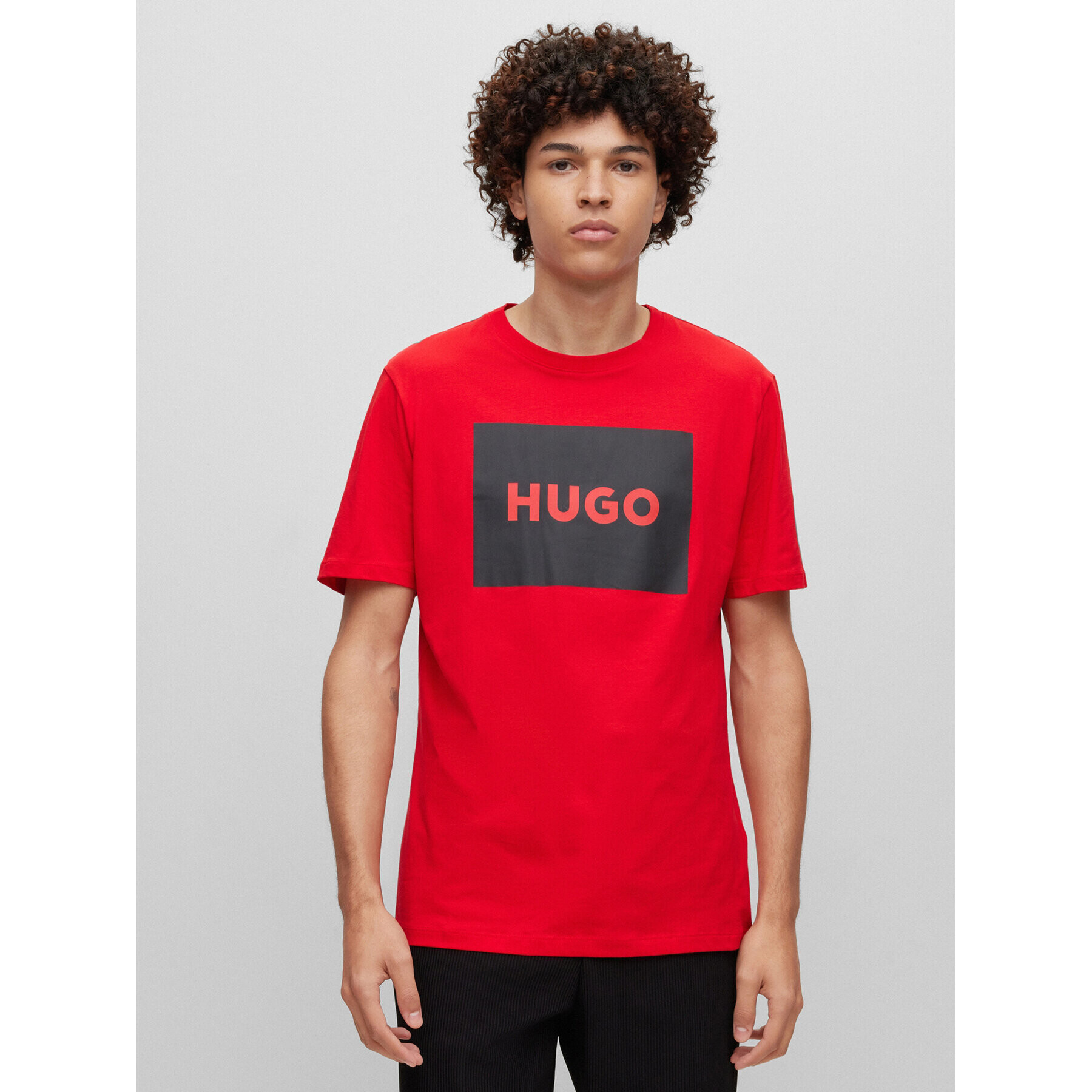 Hugo T-Shirt Dulive222 50467952 Červená Regular Fit - Pepit.cz