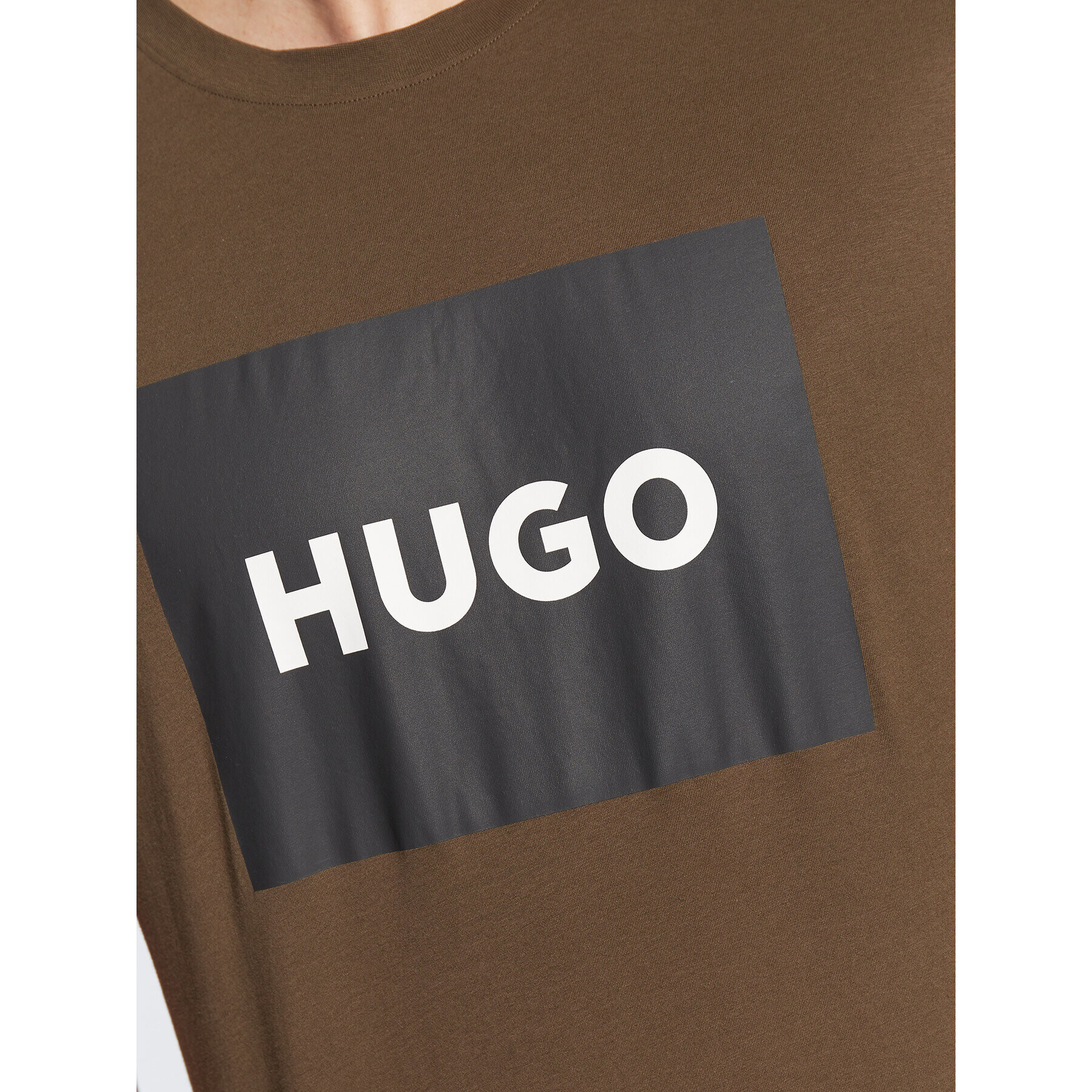 Hugo T-Shirt Dulive222 50467952 Khaki Regular Fit - Pepit.cz