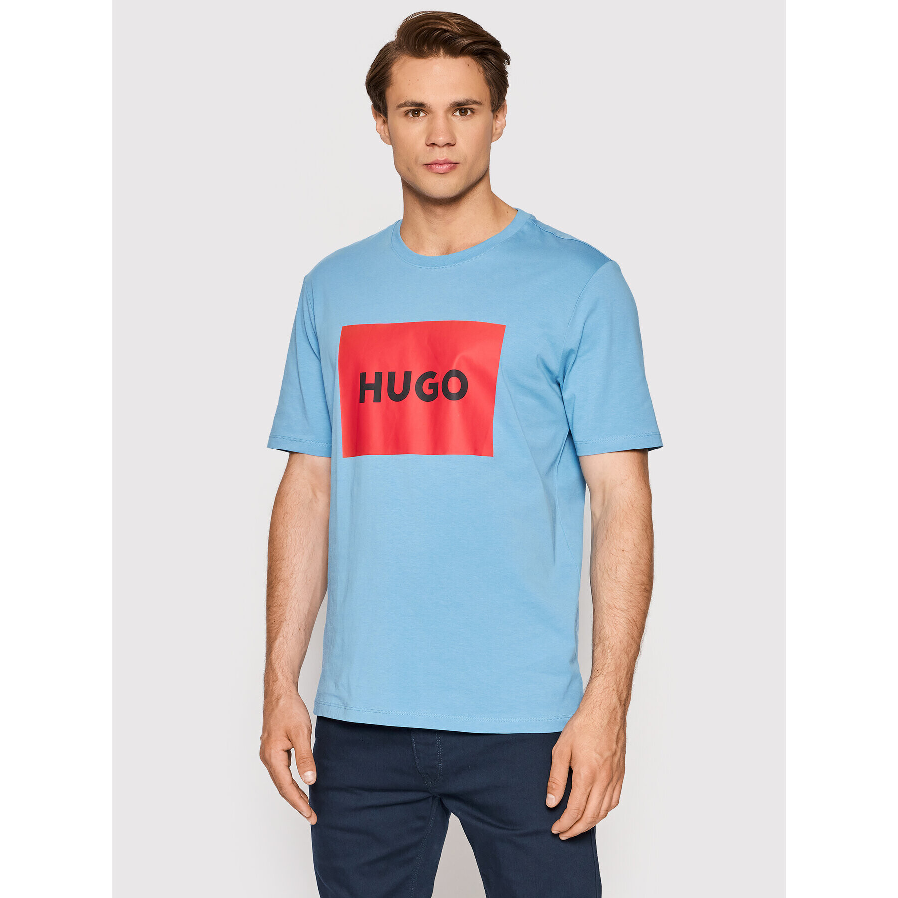 Hugo T-Shirt Dulive222 50467952 Modrá Regular Fit - Pepit.cz