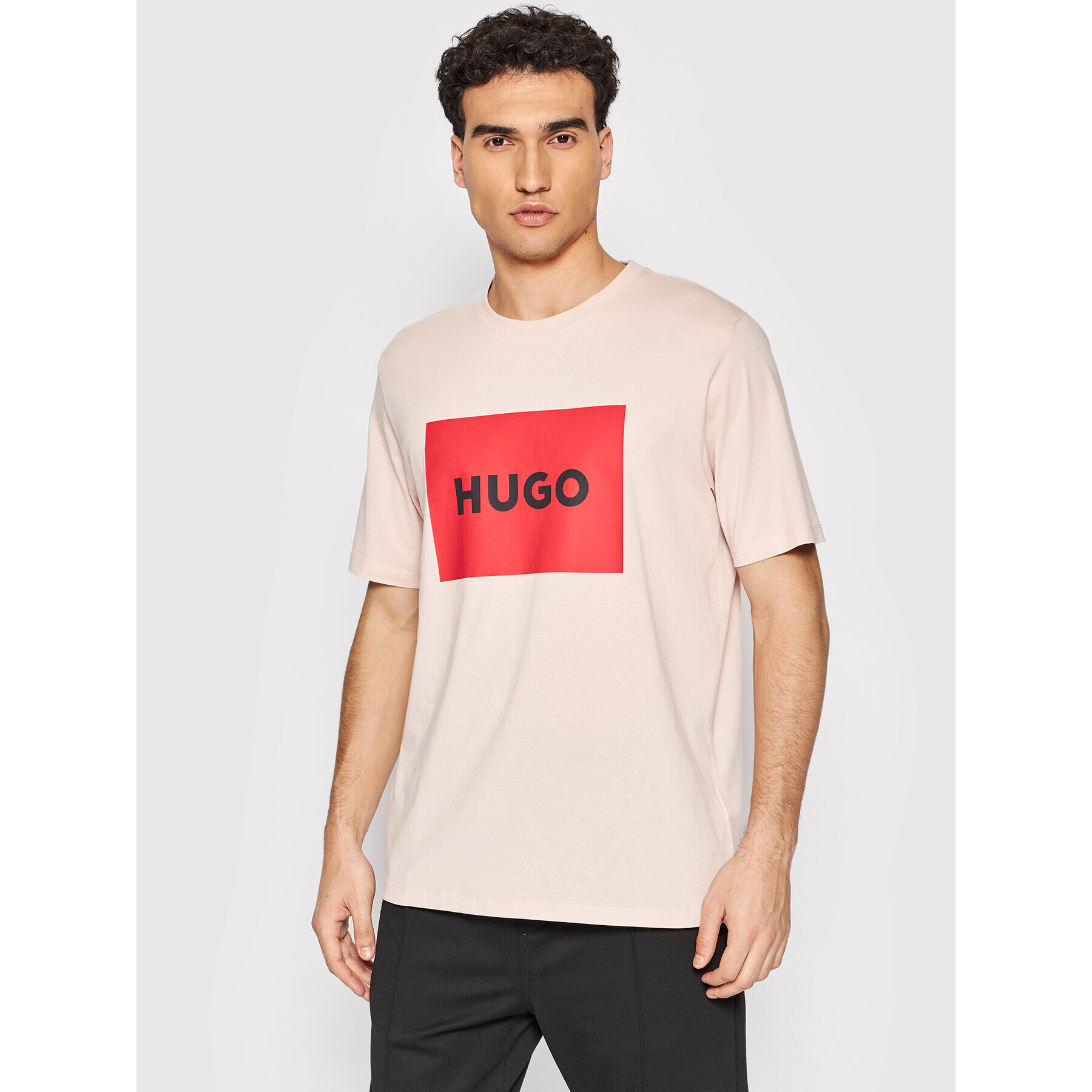 Hugo T-Shirt Dulive222 50467952 Růžová Regular Fit - Pepit.cz