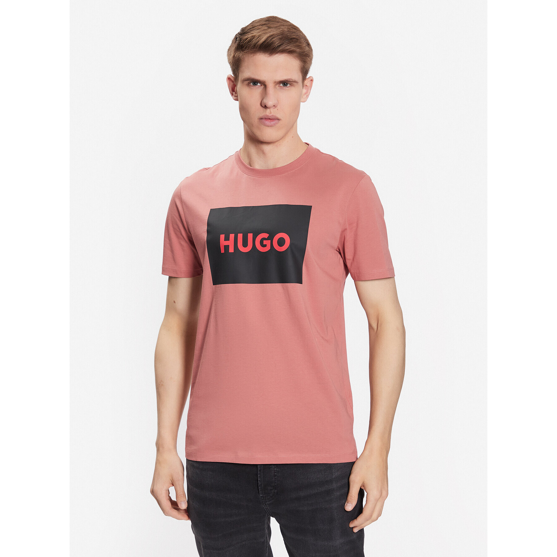 Hugo T-Shirt Dulive222 50467952 Růžová Regular Fit - Pepit.cz