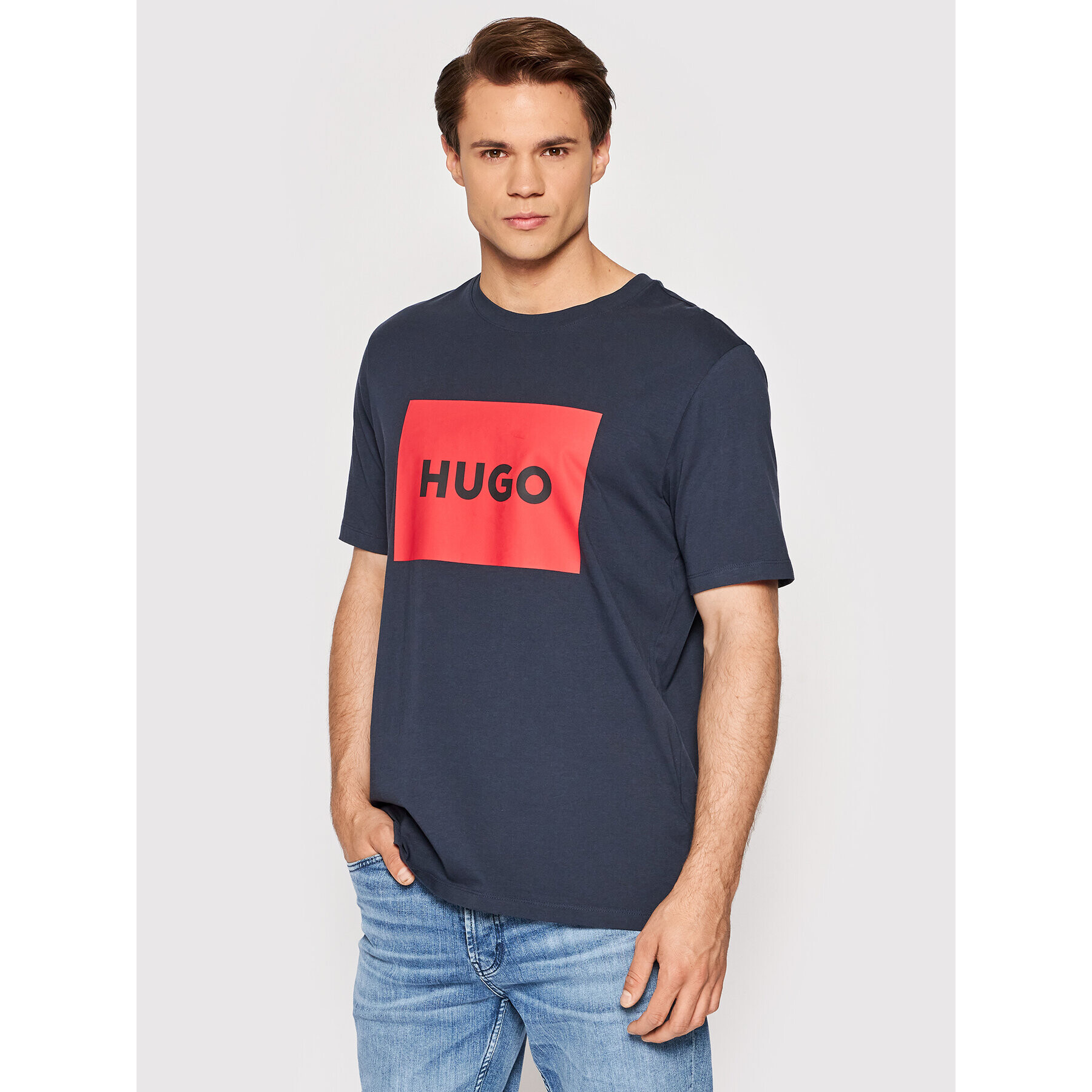 Hugo T-Shirt Dulive222 50467952 Tmavomodrá Regular Fit - Pepit.cz