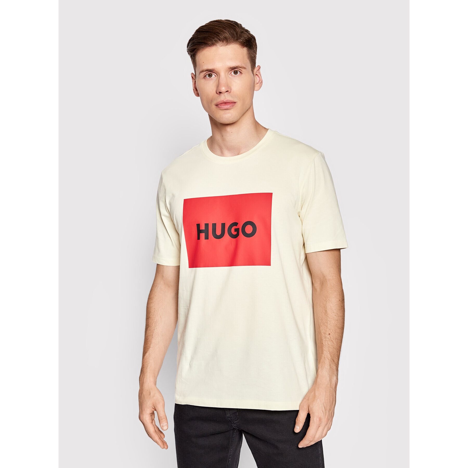 Hugo T-Shirt Dulive222 50467952 Žlutá Regular Fit - Pepit.cz