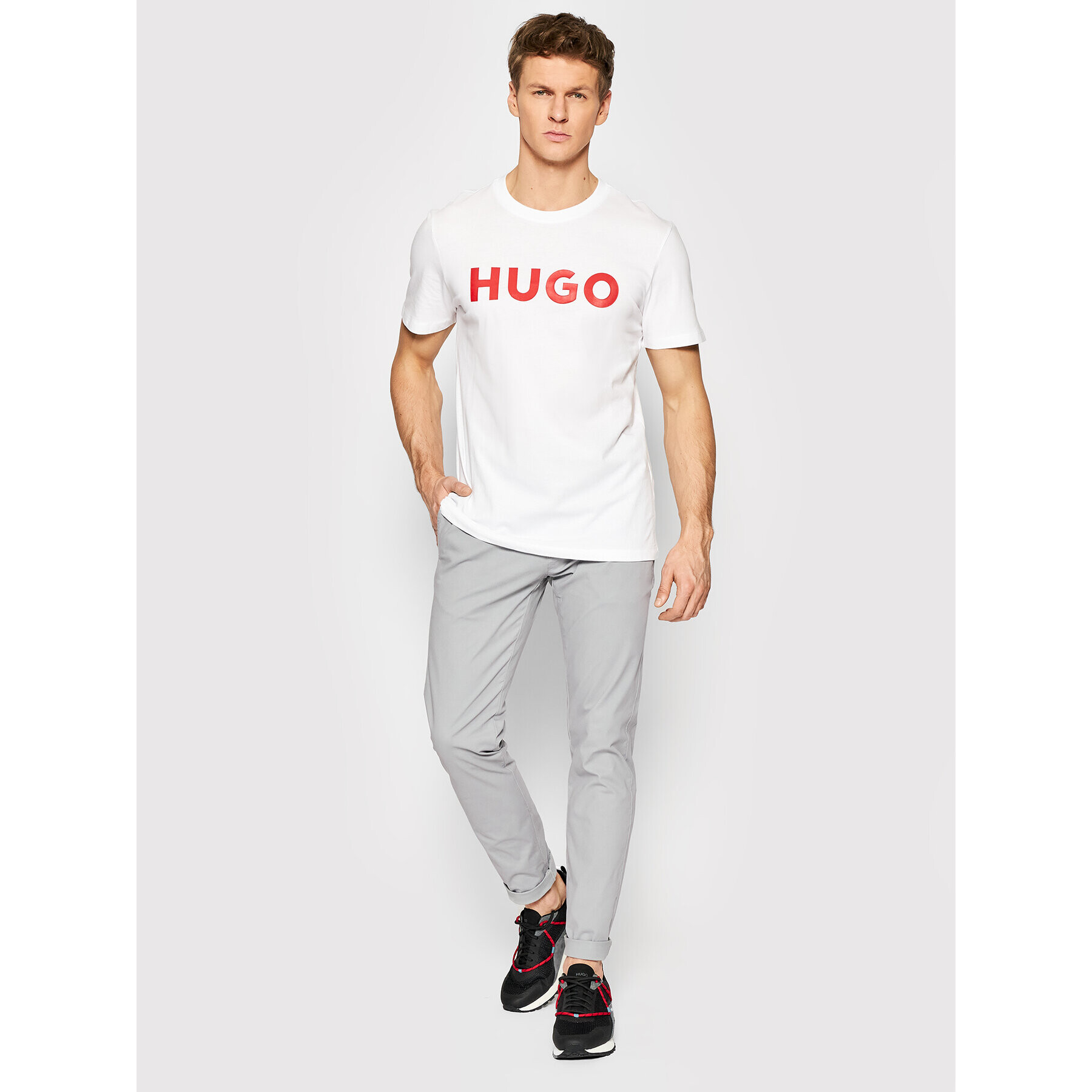 Hugo T-Shirt Dulivio 50467556 Bílá Regular Fit - Pepit.cz