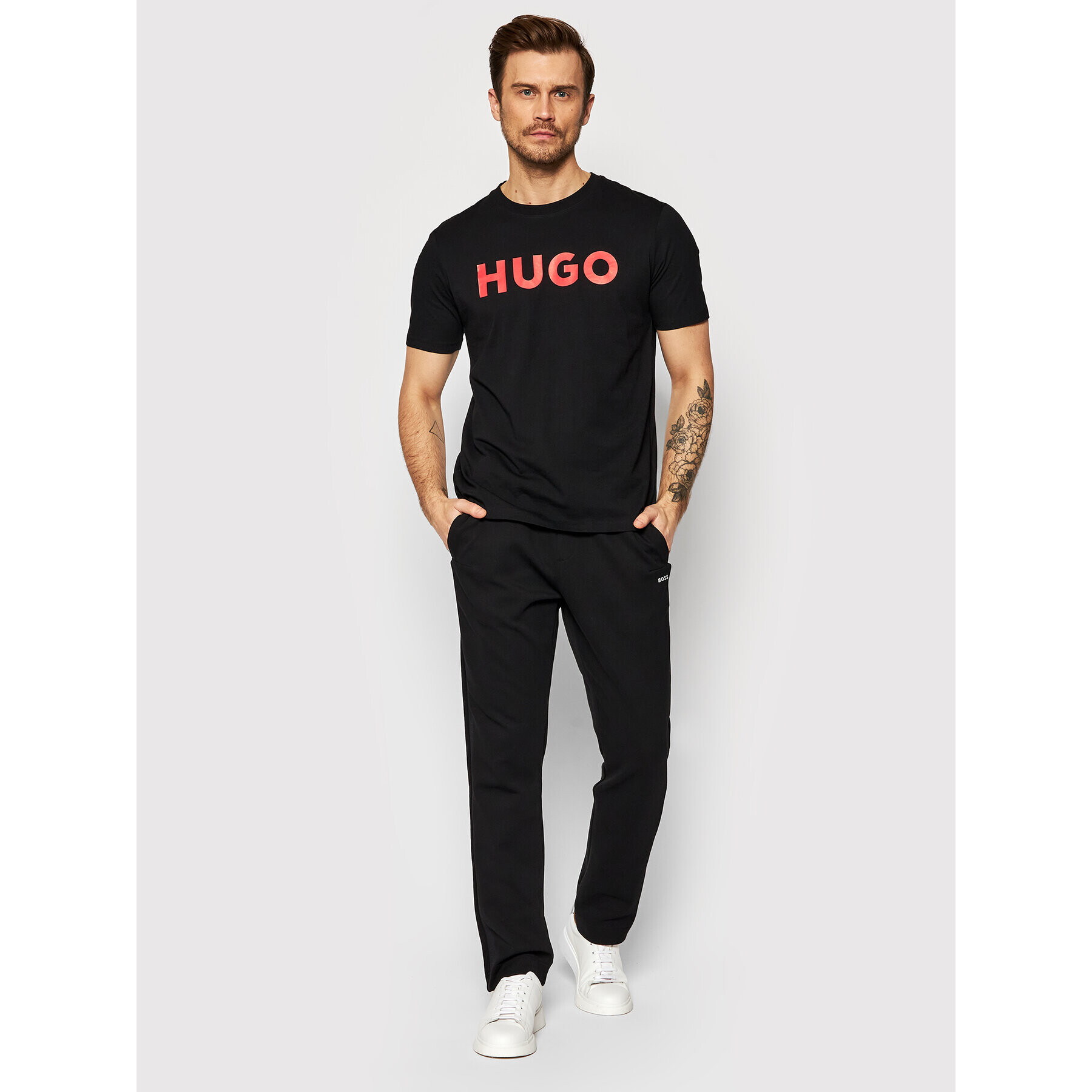 Hugo T-Shirt Dulivio 50467556 Černá Regular Fit - Pepit.cz