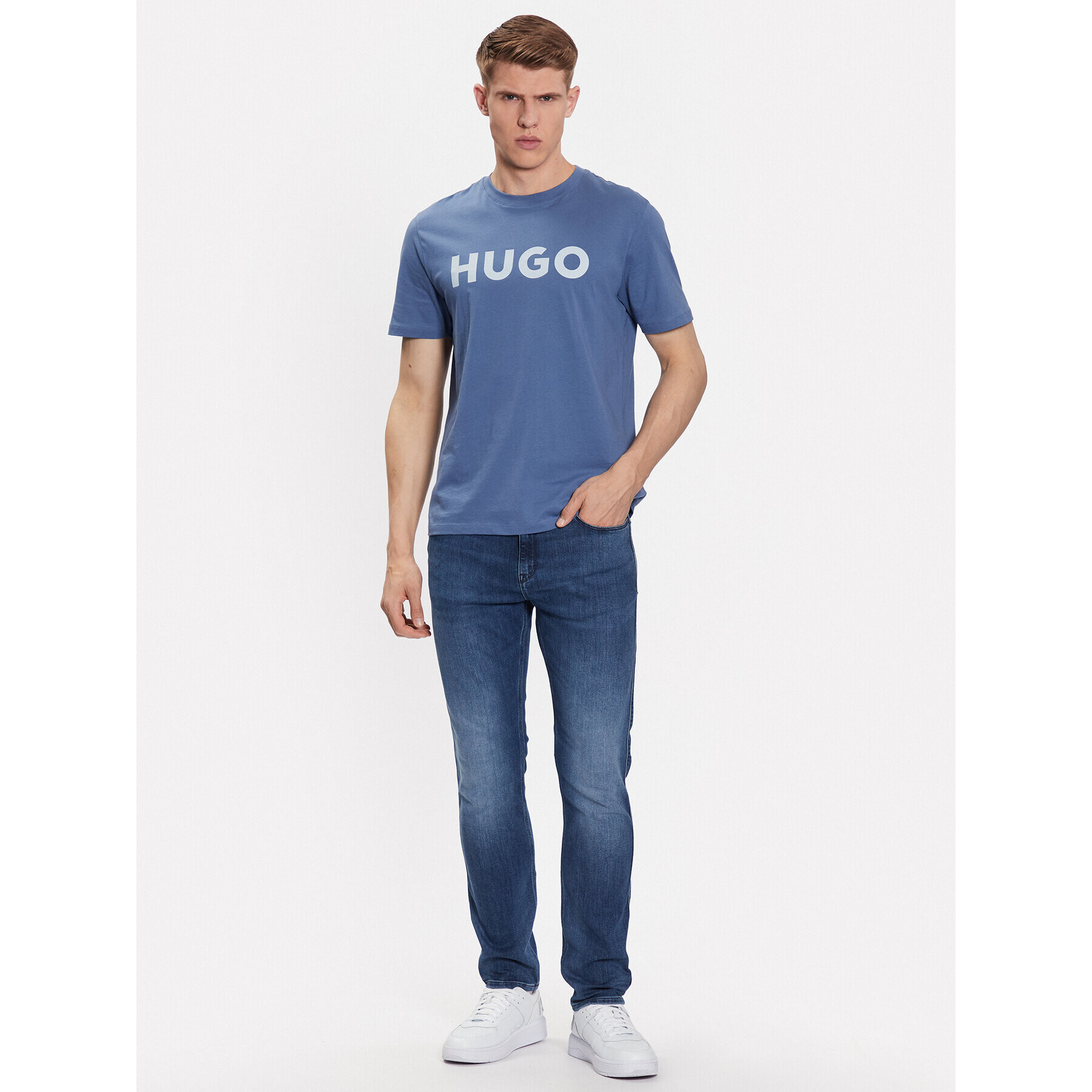 Hugo T-Shirt Dulivio 50467556 Modrá Regular Fit - Pepit.cz