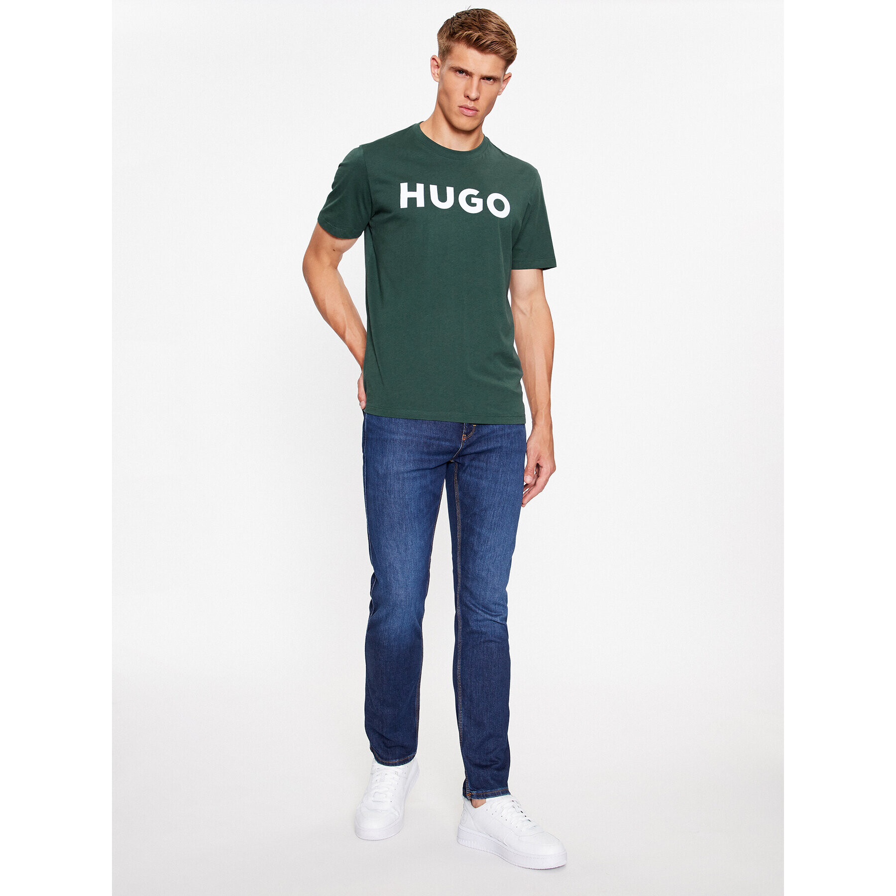 Hugo T-Shirt Dulivio 50467556 Zelená Regular Fit - Pepit.cz