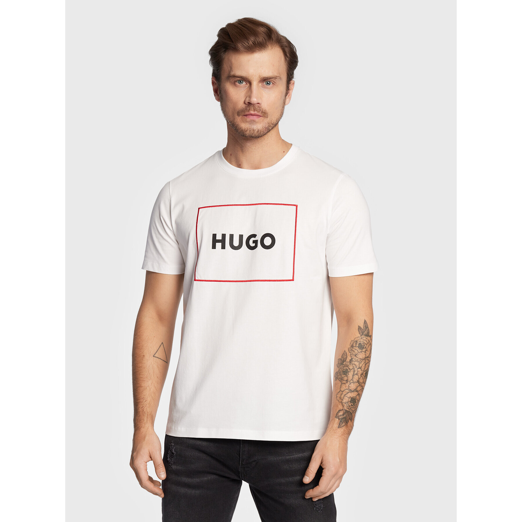 Hugo T-Shirt Dumex 50475330 Bílá Regular Fit - Pepit.cz