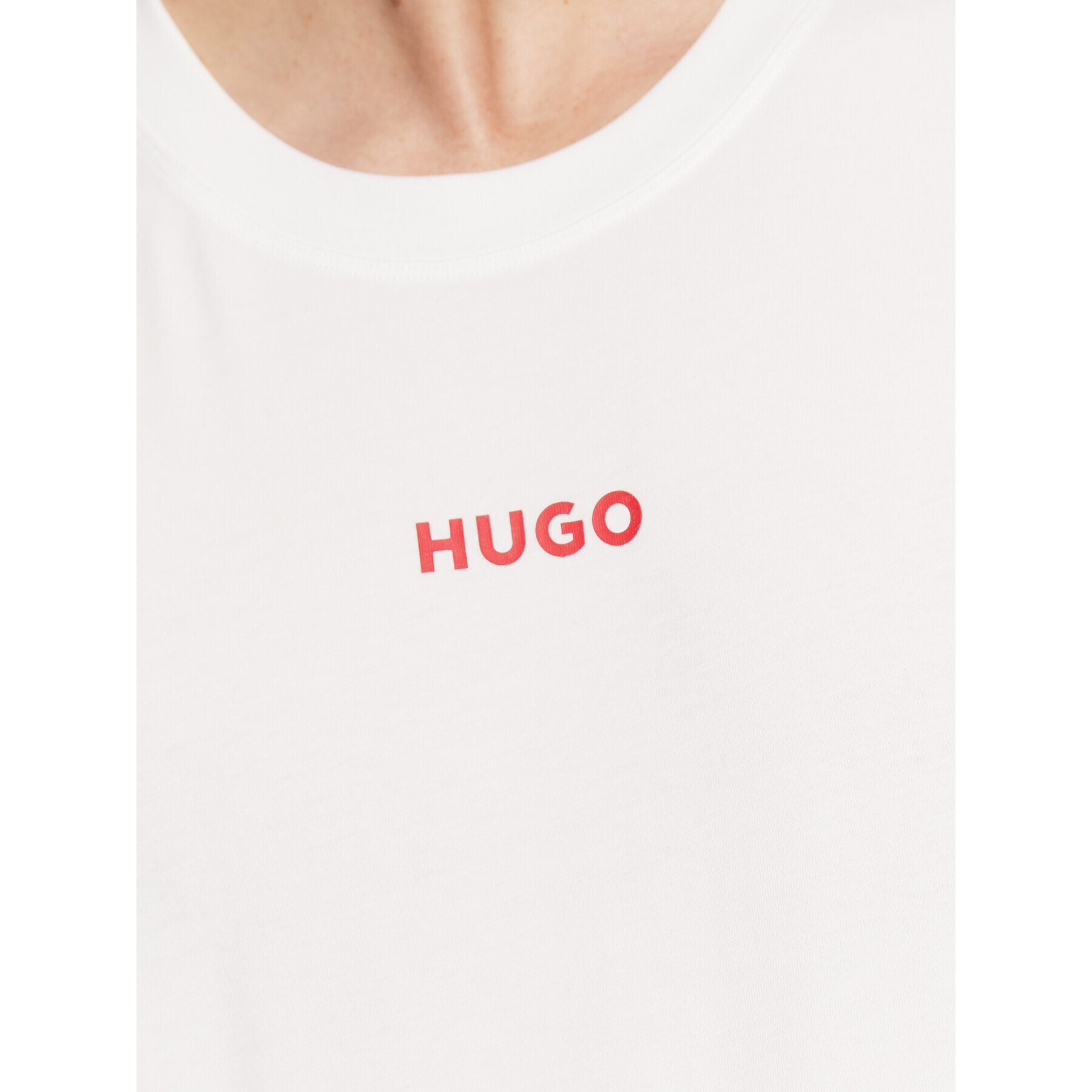 Hugo T-Shirt Linked 50480246 Bílá Regular Fit - Pepit.cz