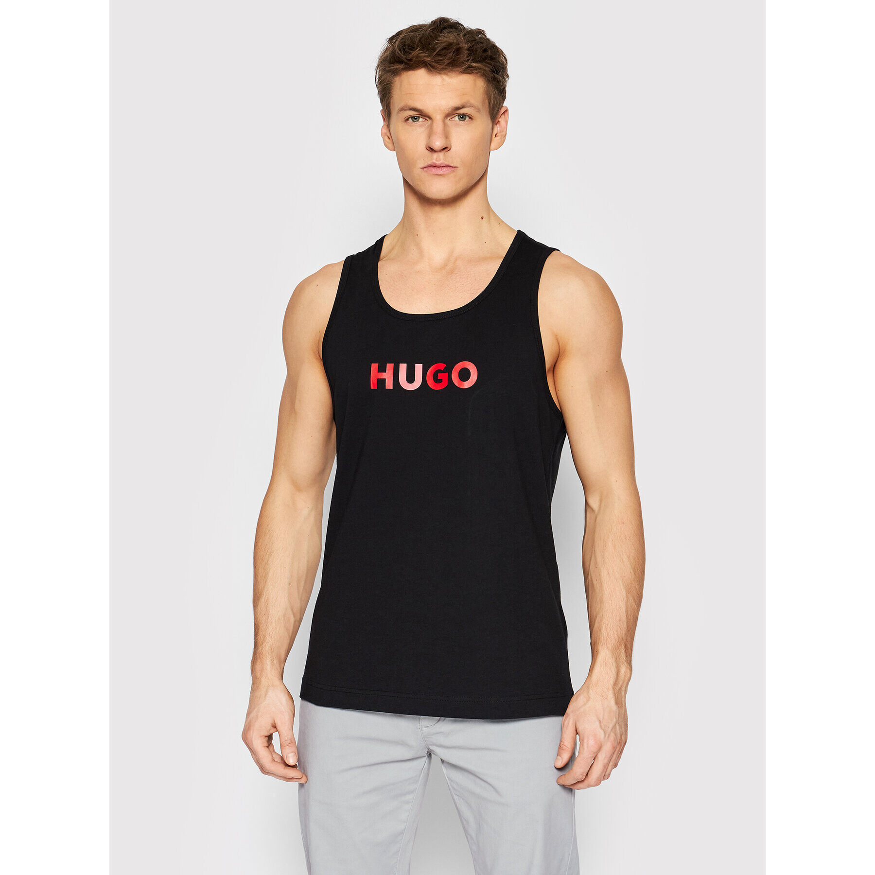 Hugo Tank top Bay Boy 50469414 Černá Regular Fit - Pepit.cz