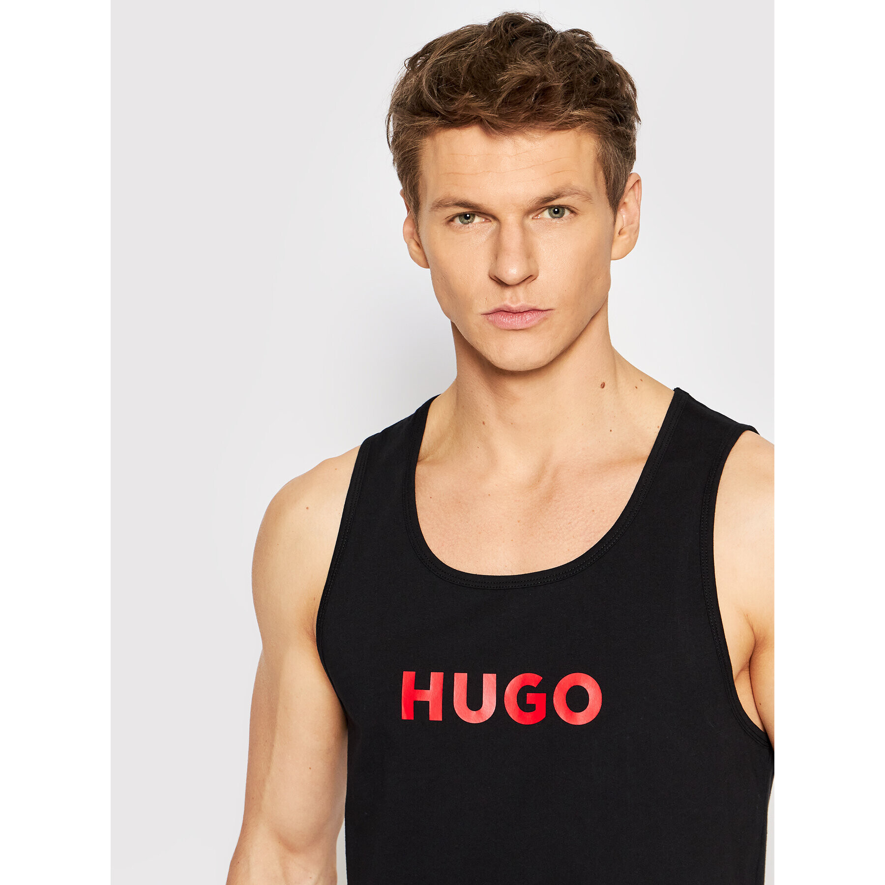 Hugo Tank top Bay Boy 50469414 Černá Regular Fit - Pepit.cz