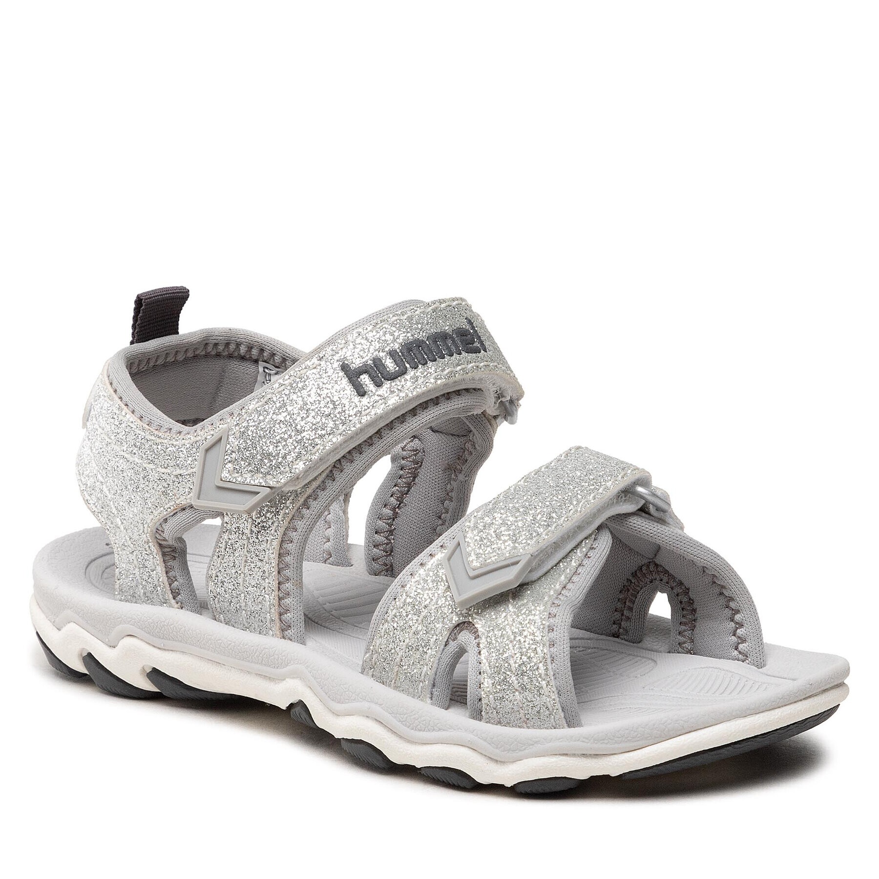 Hummel Sandály Sandal Glitter Jr 203306-1508 Stříbrná - Pepit.cz