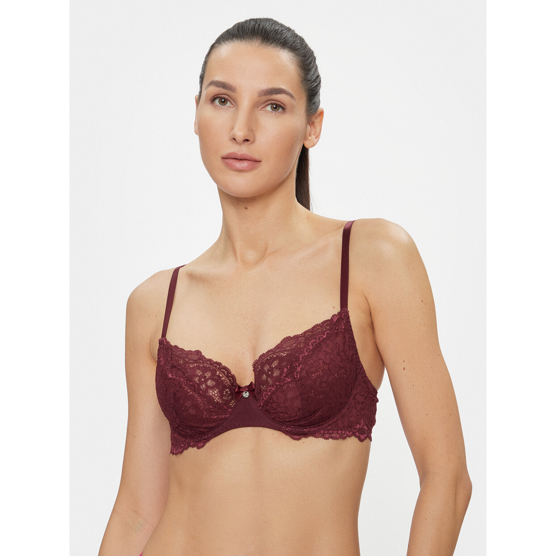 Hunkemöller Podprsenka Balconette Marine 202706 Bordó - Pepit.cz