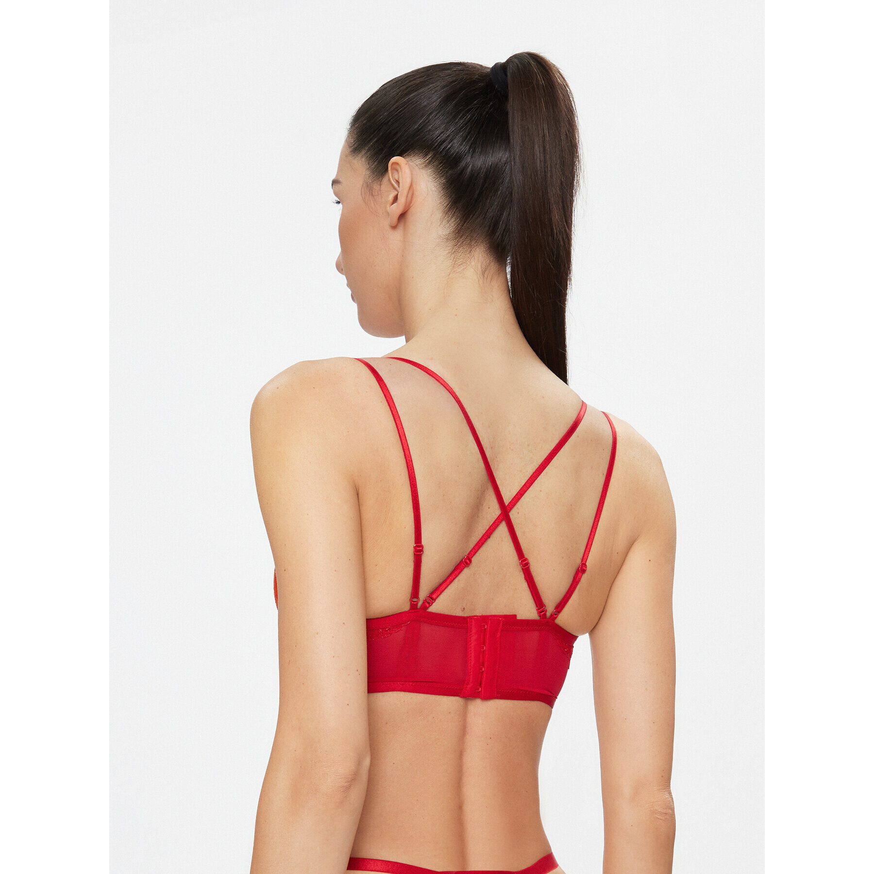 Hunkemöller Podprsenka Bralette Simone Bralette 203649 Červená - Pepit.cz