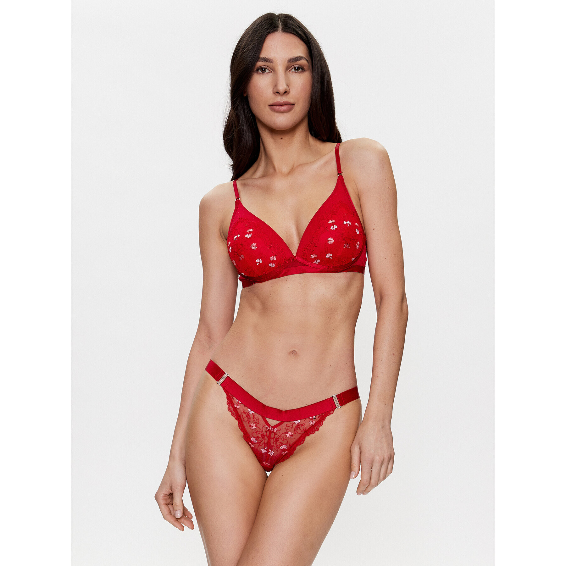 Hunkemöller Podprsenka Push-up Violet 201067 Červená - Pepit.cz