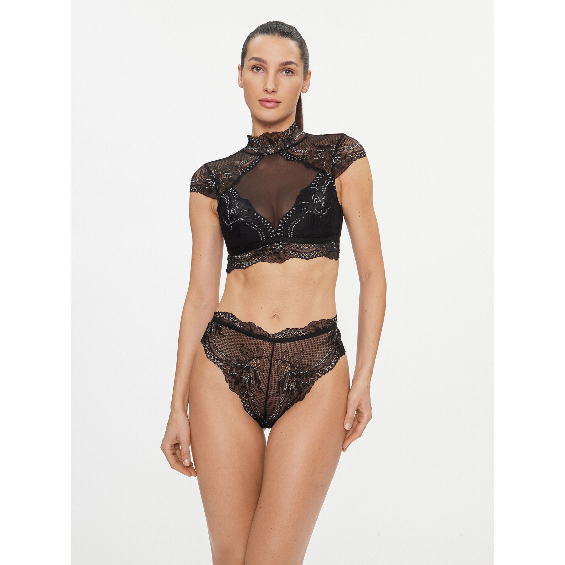 Hunkemöller Podprsenkový top Feyi 203690 Černá - Pepit.cz