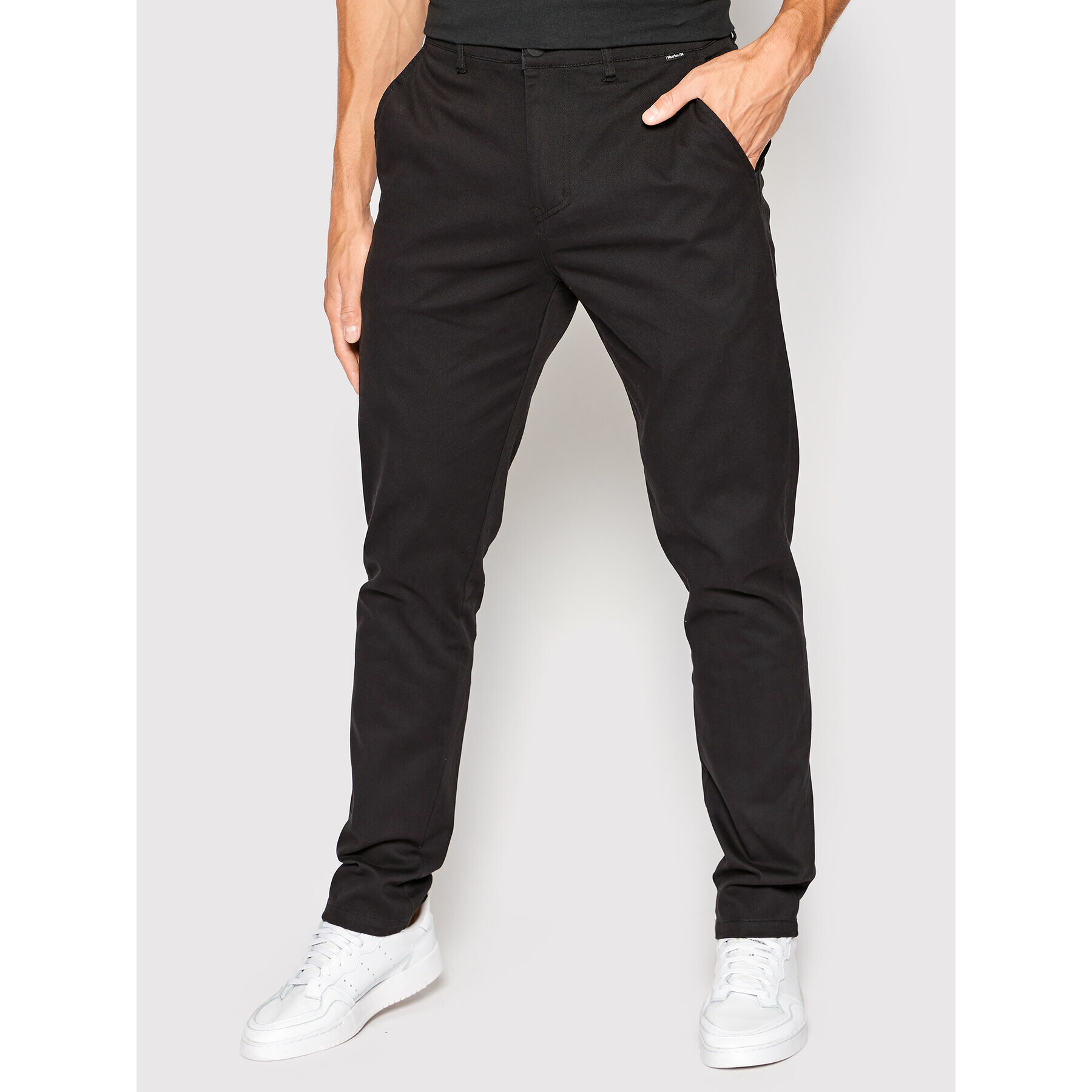 Hurley Kalhoty z materiálu Worker Icon MPT0000990 Černá Slim Fit - Pepit.cz