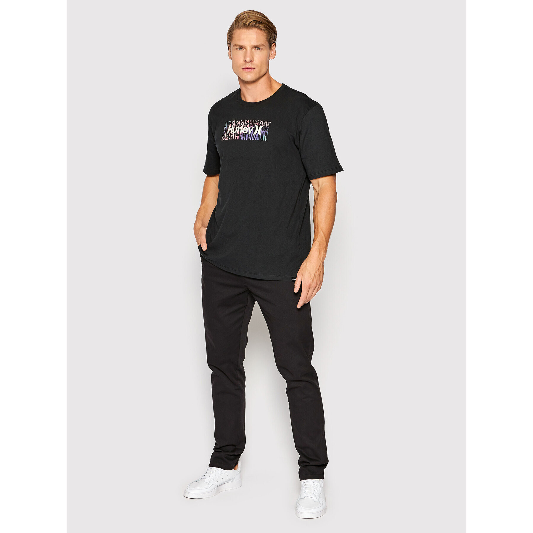 Hurley Kalhoty z materiálu Worker Icon MPT0000990 Černá Slim Fit - Pepit.cz