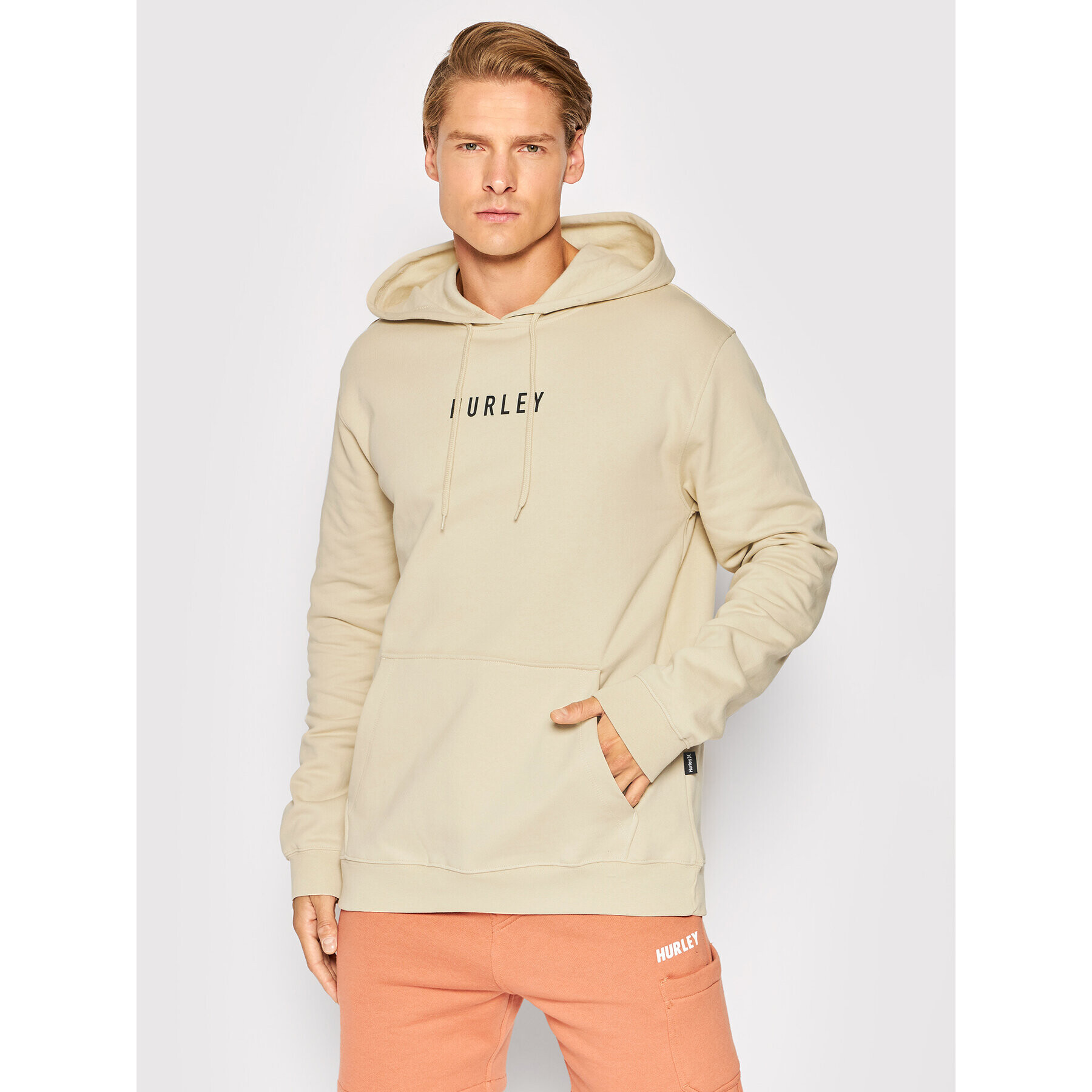 Hurley Mikina Bengal Fleece MFTEU00003 Béžová Regular Fit - Pepit.cz